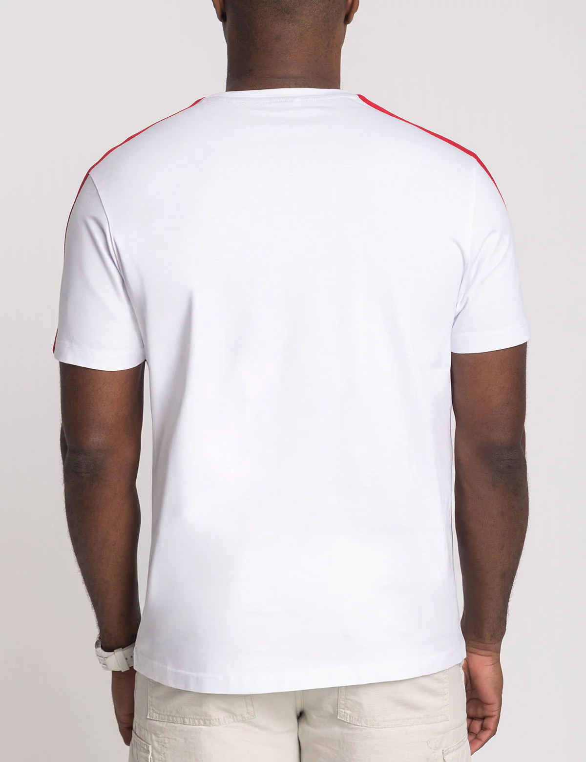 SHOULDER TRICOT TAPE JERSEY COLOR BLOCK T-SHIRT - Image 9