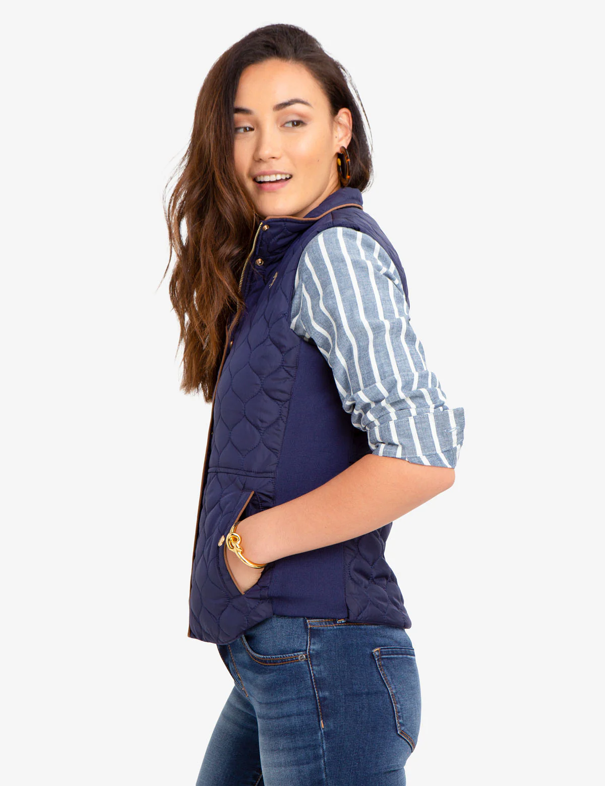 SIDE KNIT QUILTED VEST - Image 3