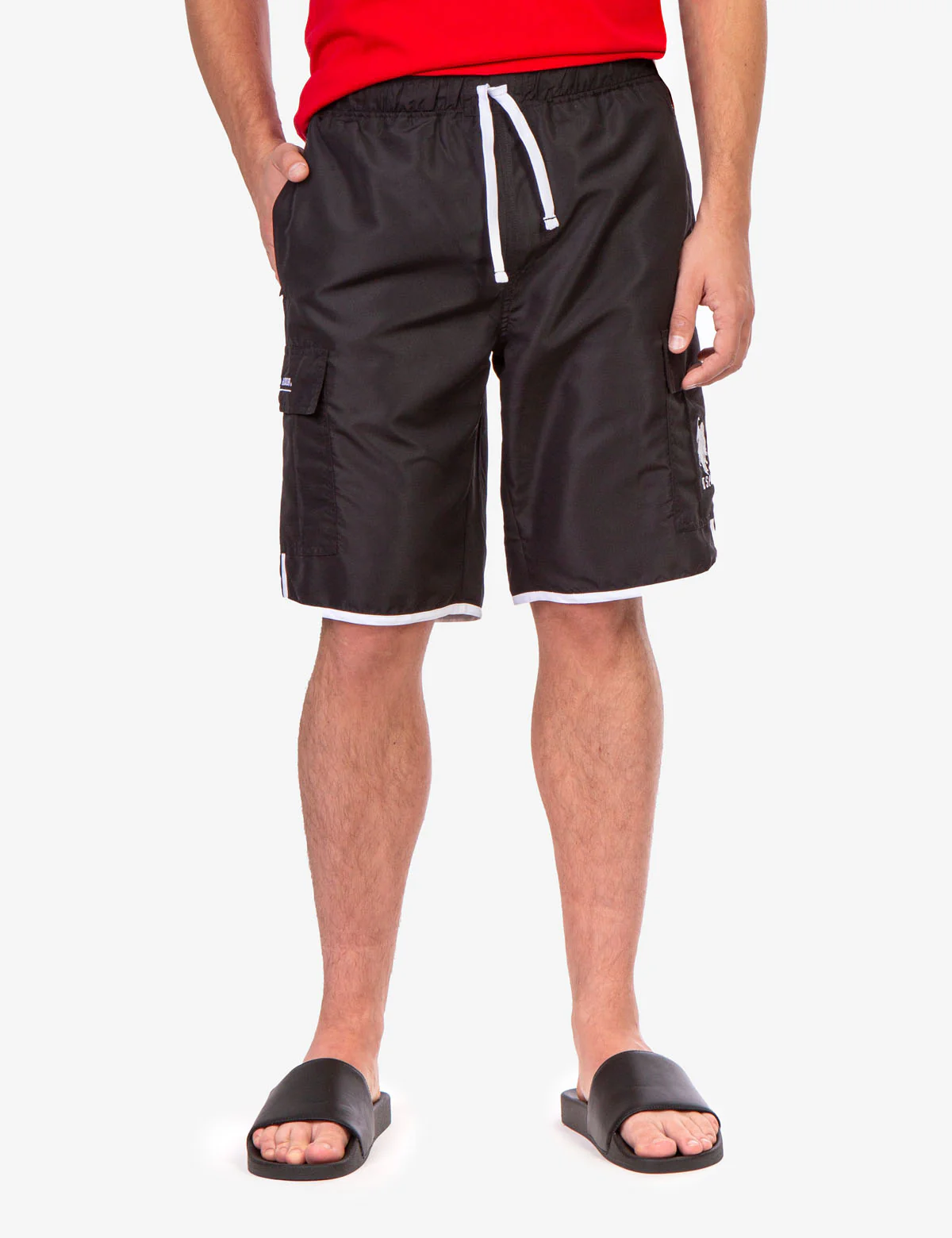 SIDE STRIPE CARGO SWIM TRUNKS - Image 2
