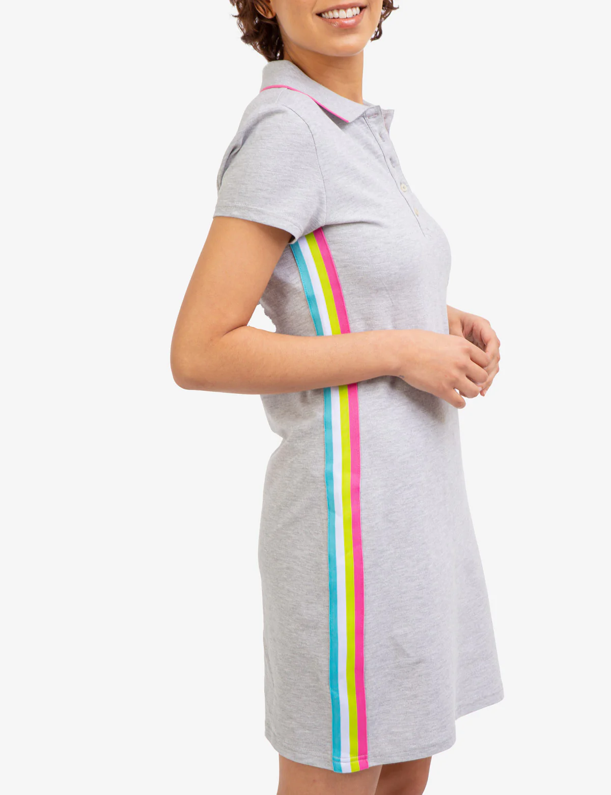 SIDE STRIPE POLO DRESS - Image 3