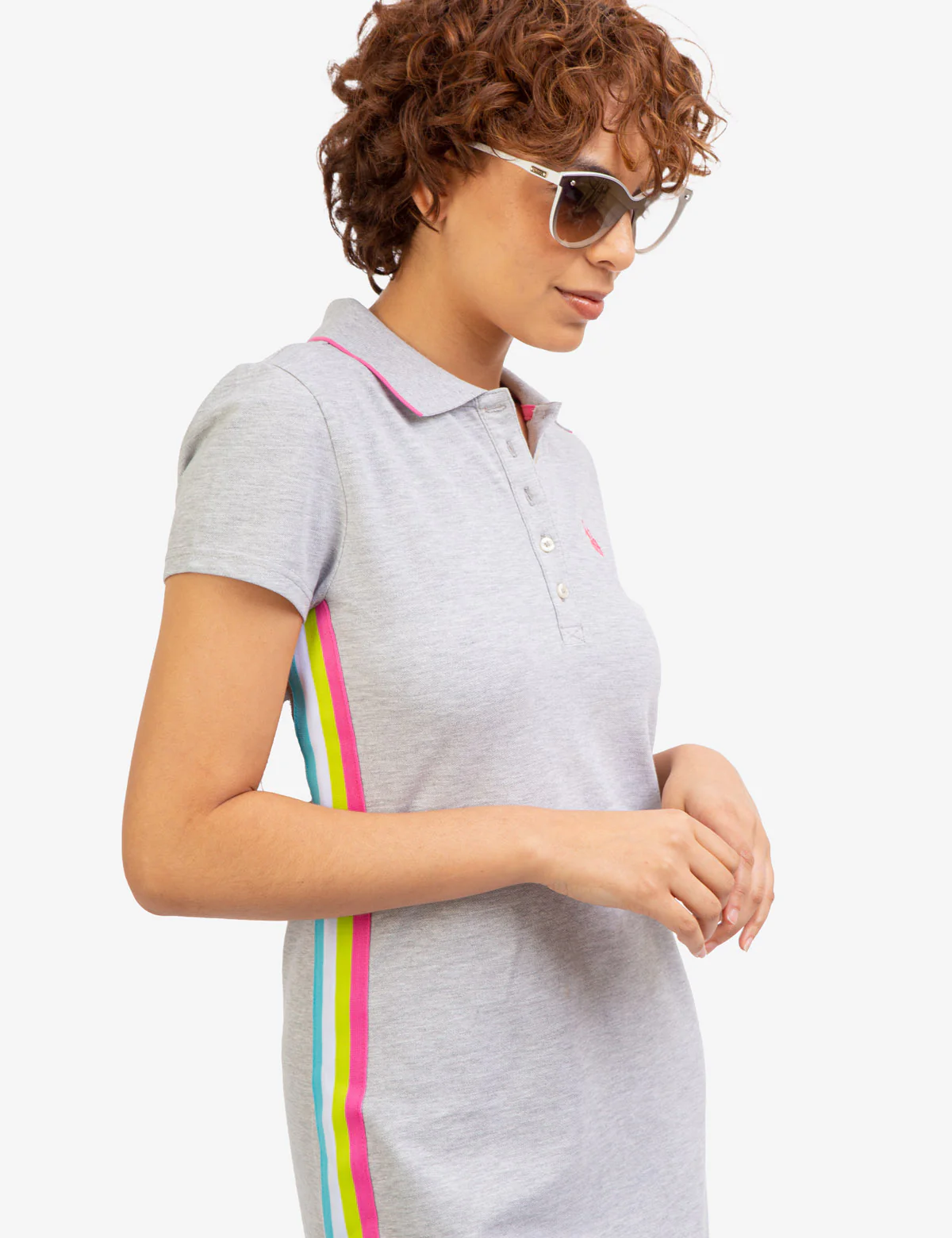 SIDE STRIPE POLO DRESS - Image 4