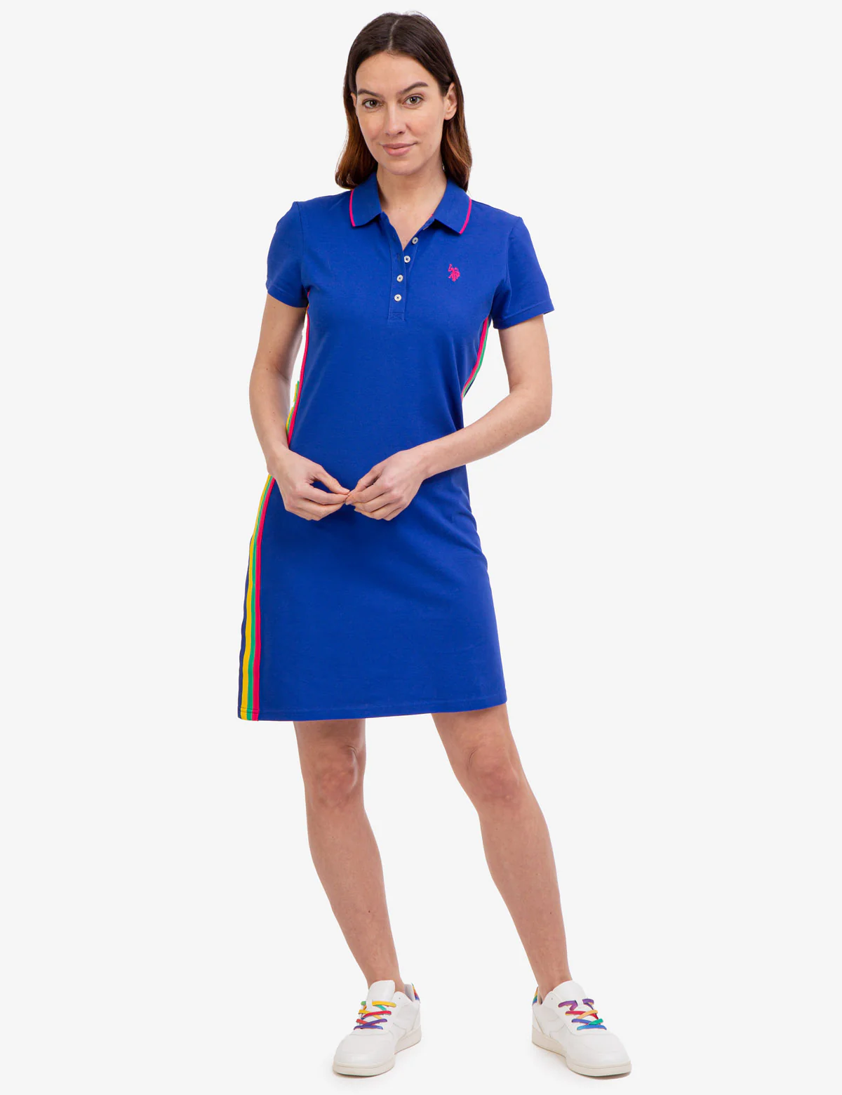 SIDE STRIPE POLO DRESS - Image 7