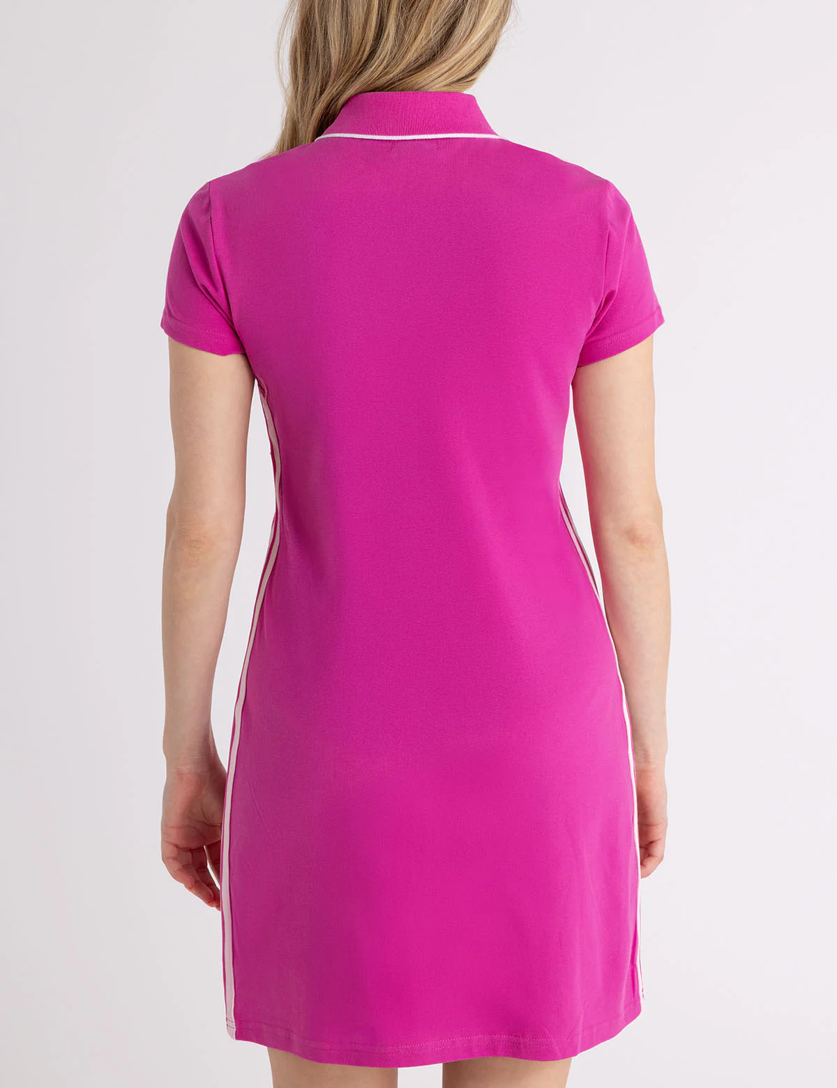 SIDE STRIPE TRICOT POLO DRESS - Image 9