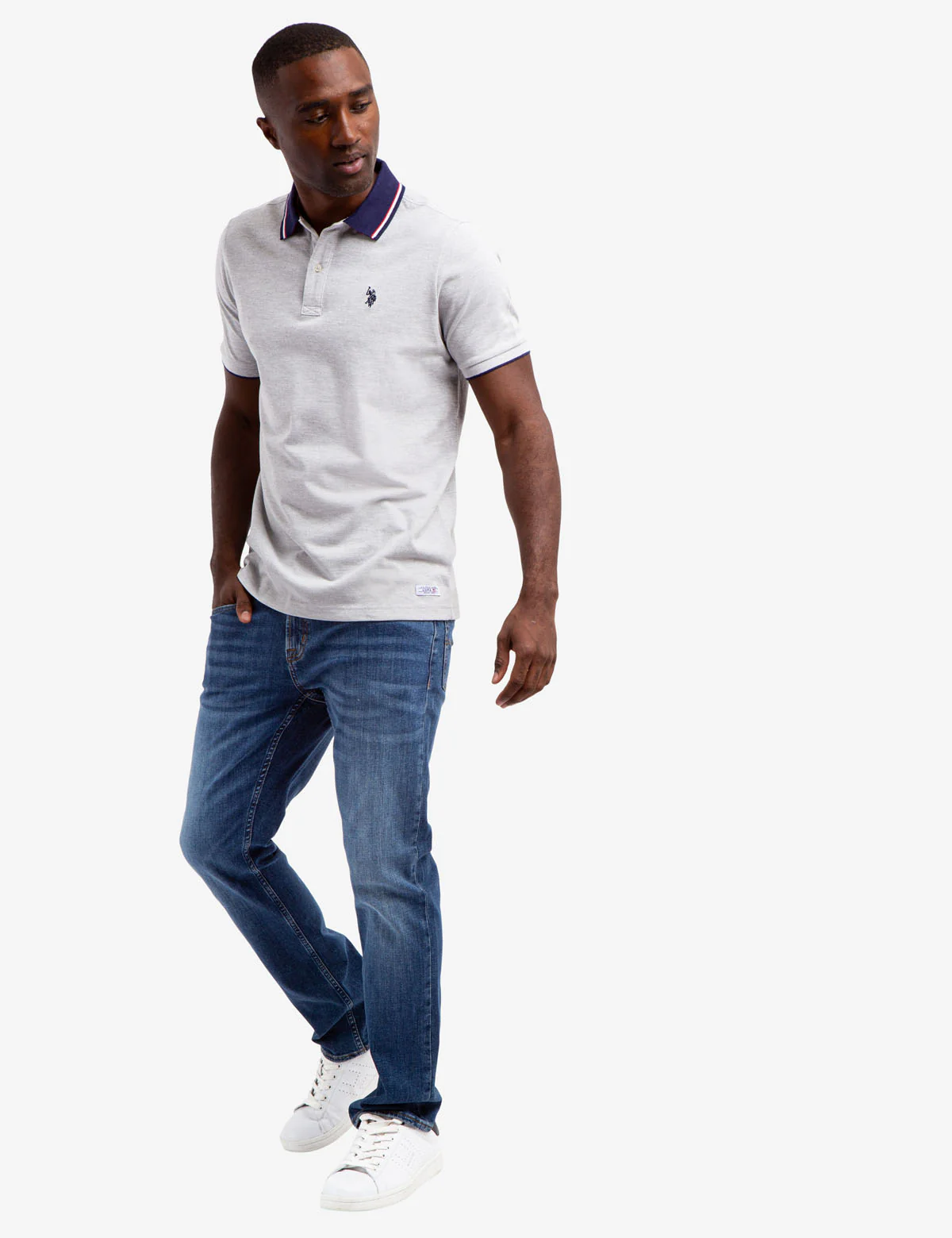 SIGNATURE STRIPE COLLAR PIQUE POLO SHIRT - Image 7