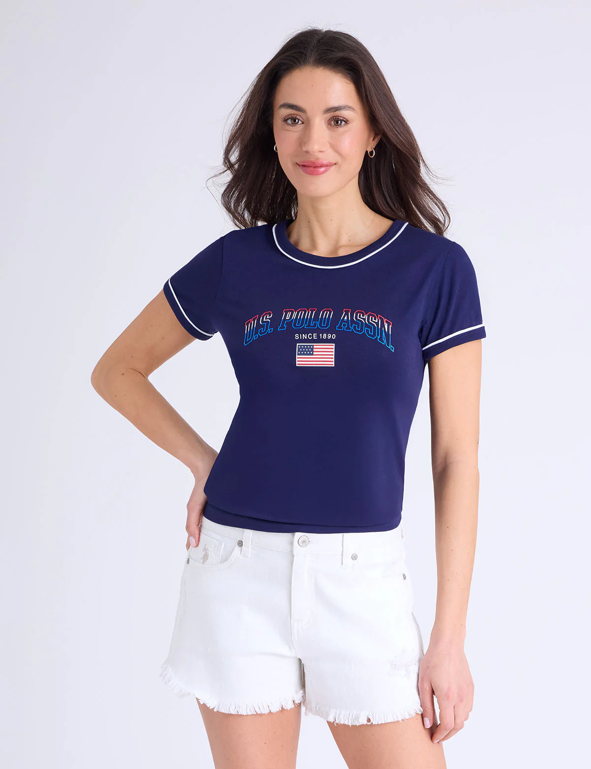 SIGNATURE STRIPE PIPING GRAPHIC T-SHIRT - Image 2