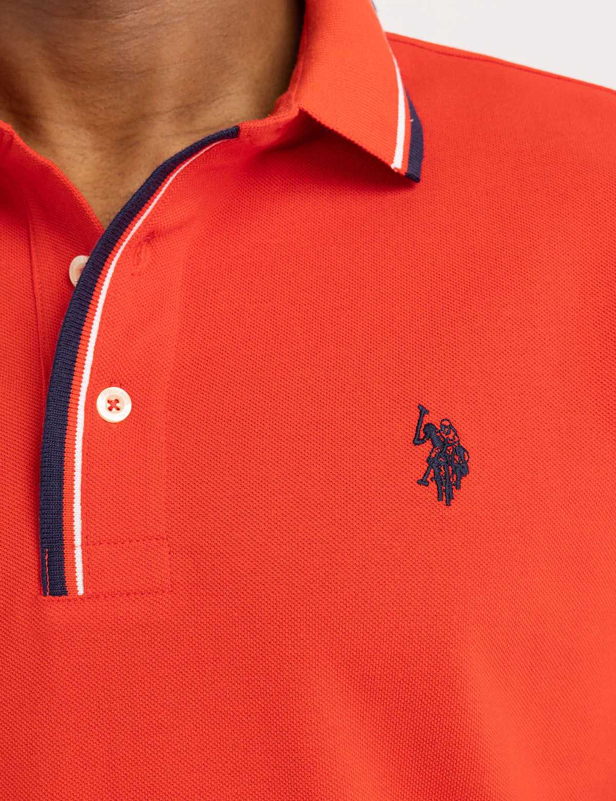 SIGNATURE STRIPE RIB TIPPED TRIM POLO SHIRT - Image 2
