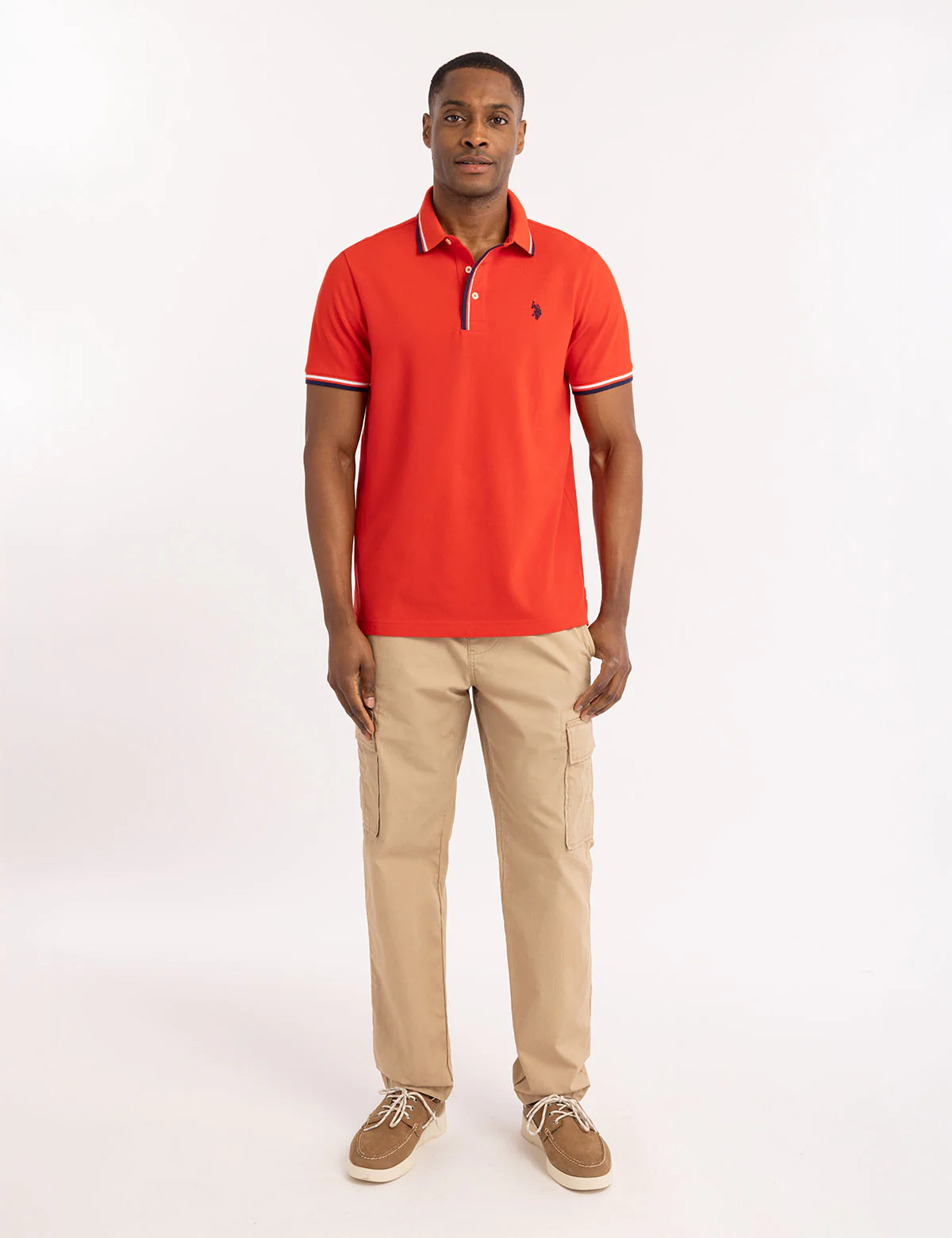 SIGNATURE STRIPE RIB TIPPED TRIM POLO SHIRT - Image 3