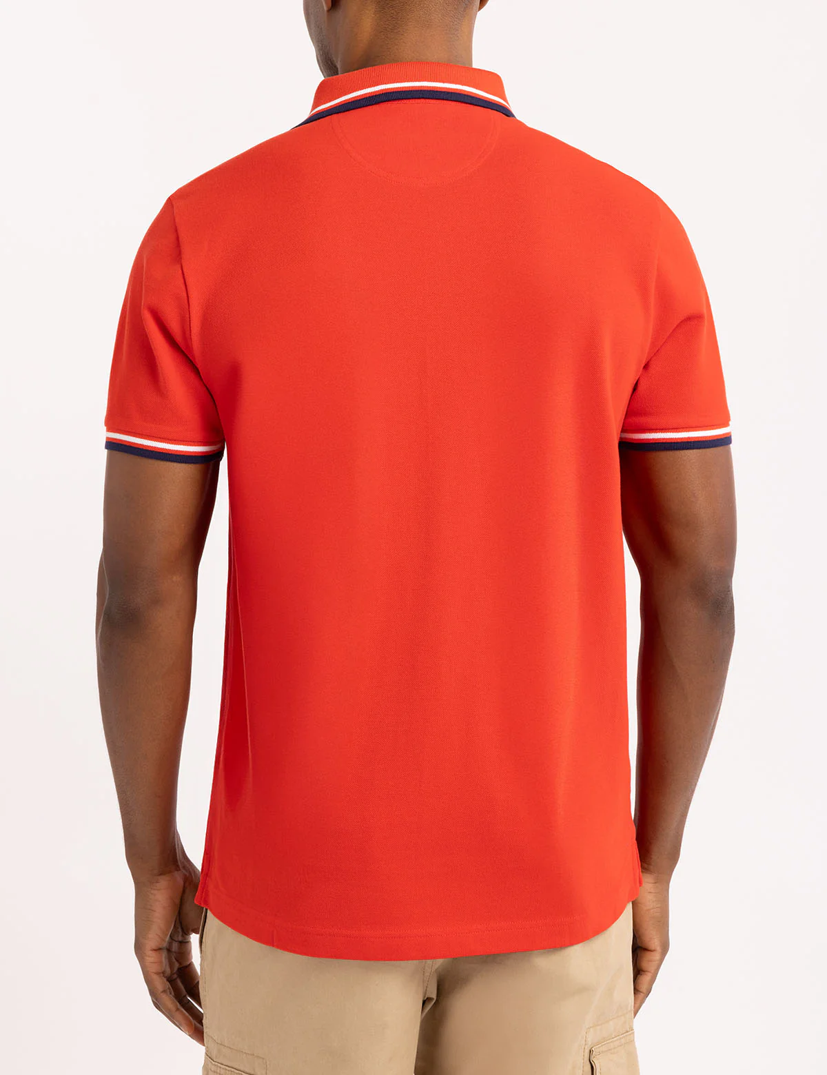 SIGNATURE STRIPE RIB TIPPED TRIM POLO SHIRT - Image 4