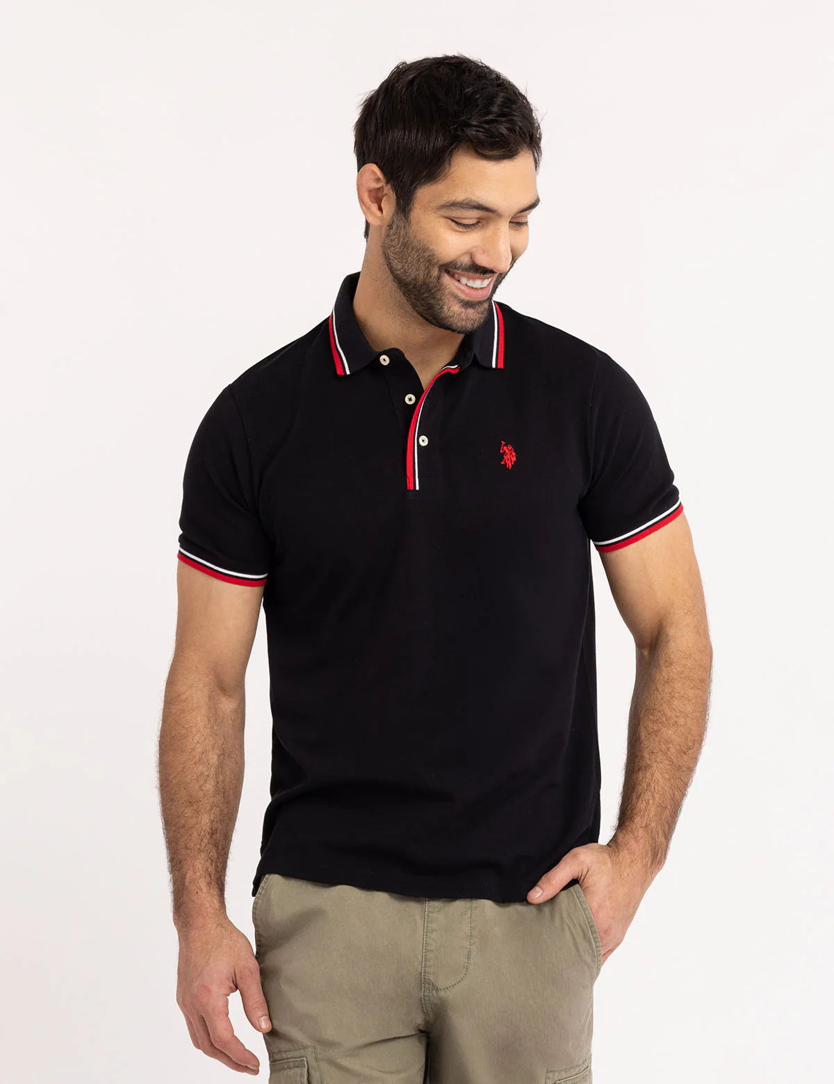 SIGNATURE STRIPE RIB TIPPED TRIM POLO SHIRT - Image 10