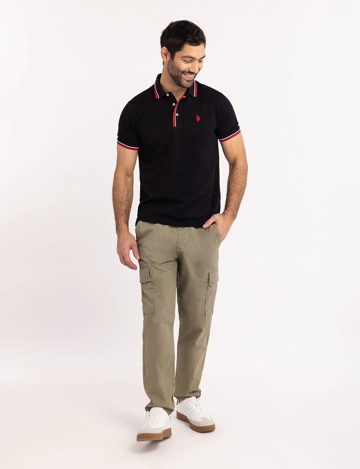 SIGNATURE STRIPE RIB TIPPED TRIM POLO SHIRT - Image 13
