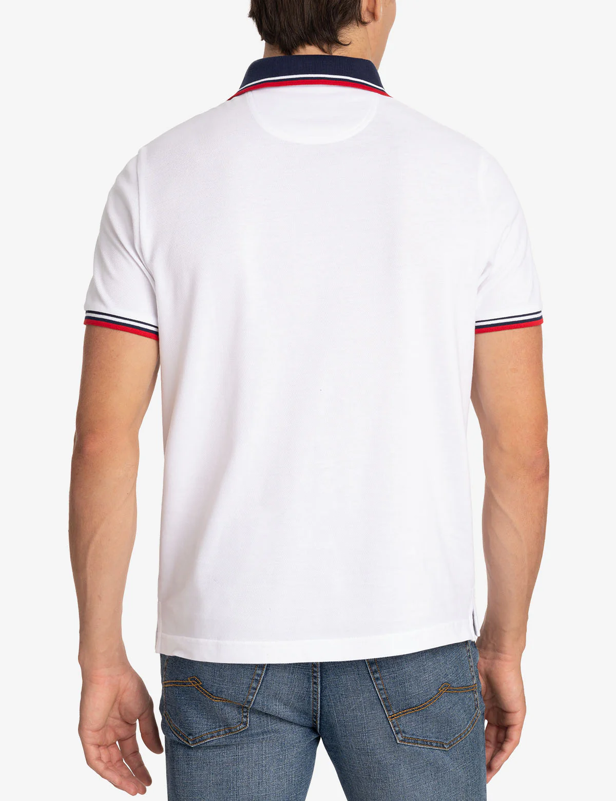 SIGNATURE STRIPE RIB TIPPED TRIM POLO SHIRT - Image 5