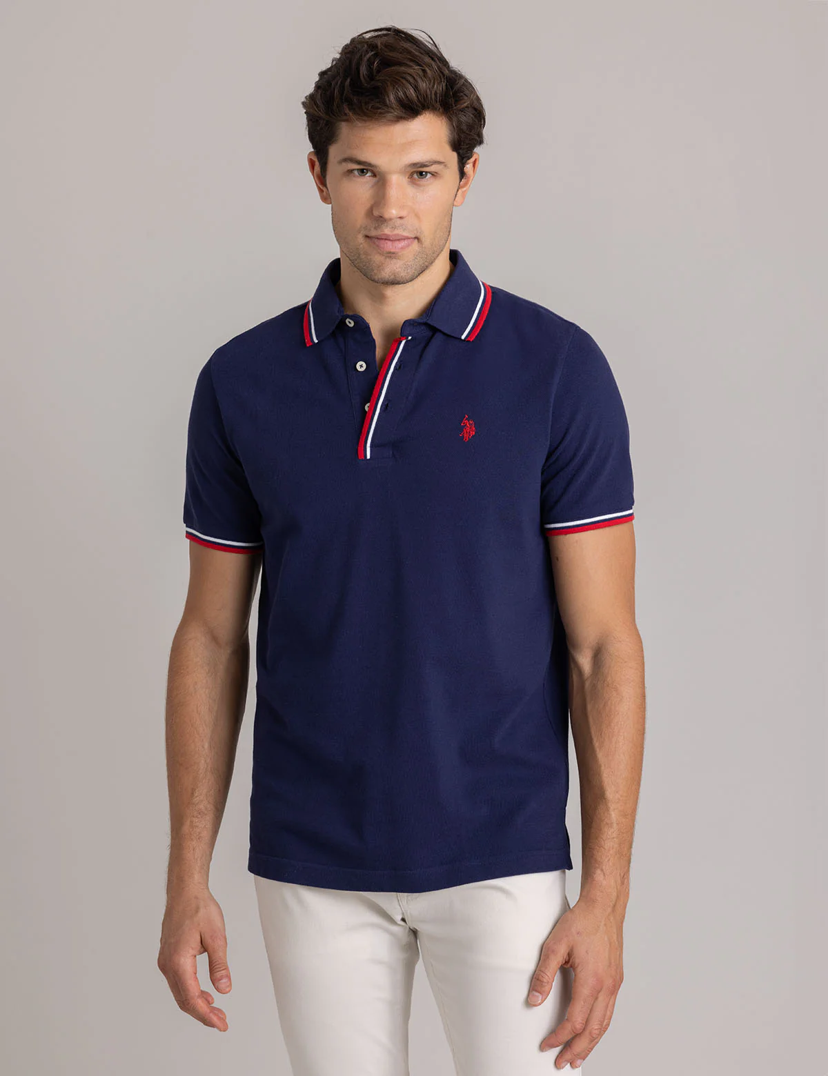 SIGNATURE STRIPE RIB TIPPED TRIM POLO SHIRT - Image 6