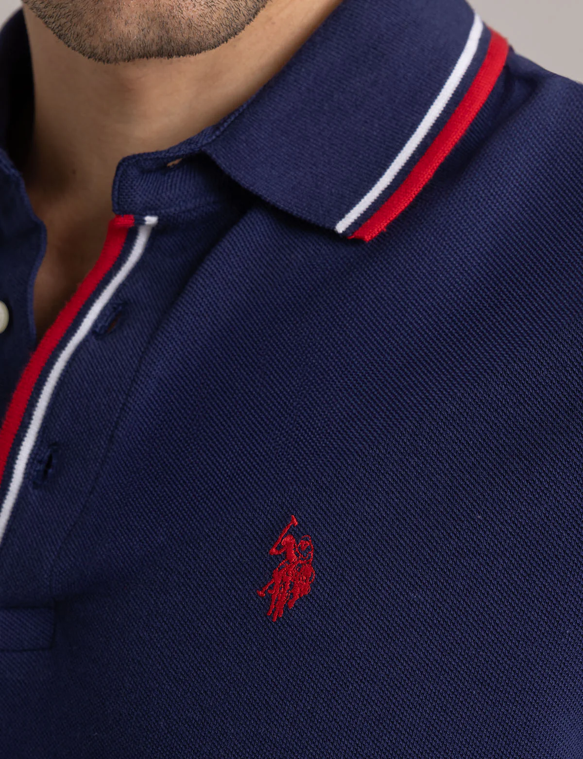 SIGNATURE STRIPE RIB TIPPED TRIM POLO SHIRT - Image 7