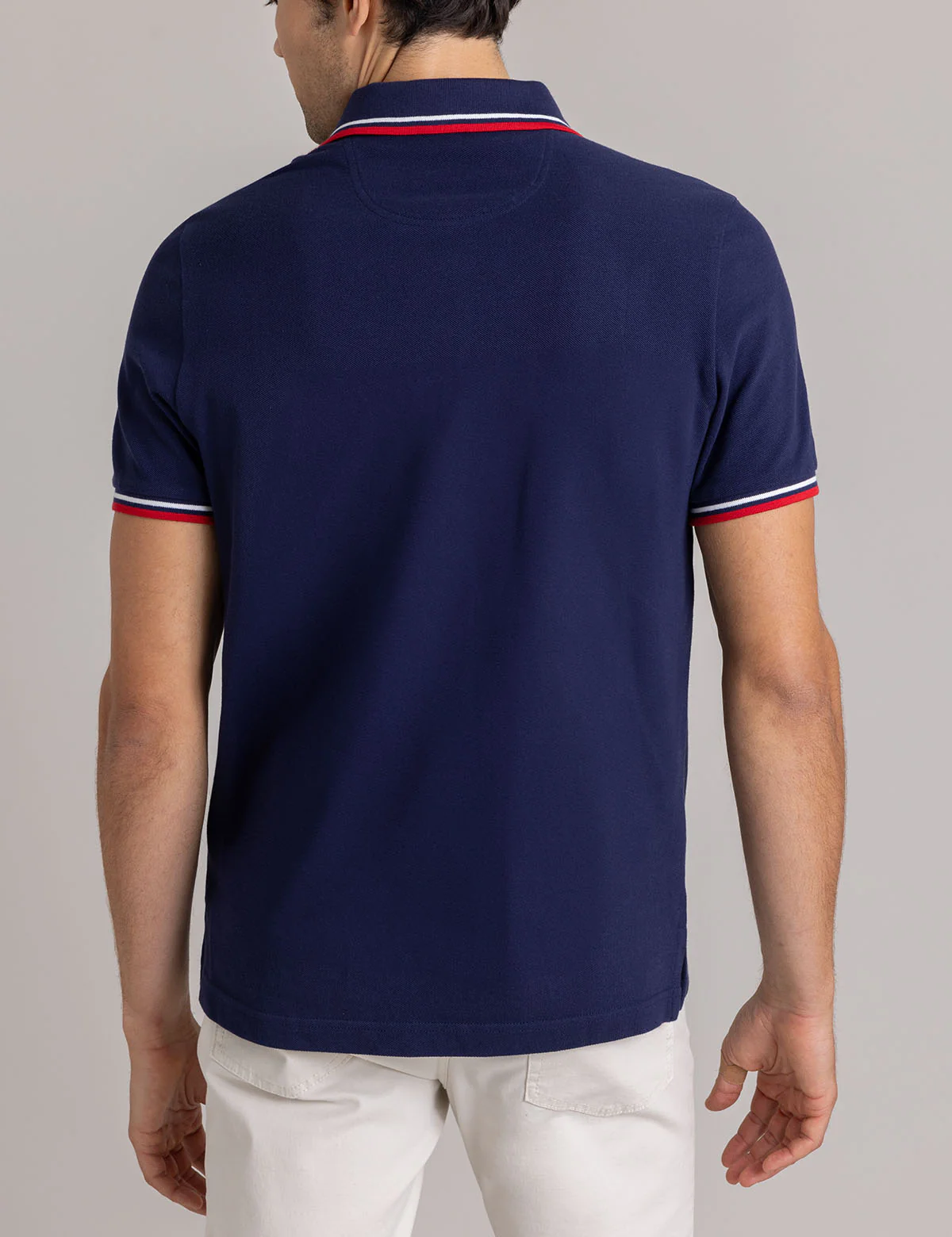 SIGNATURE STRIPE RIB TIPPED TRIM POLO SHIRT - Image 9