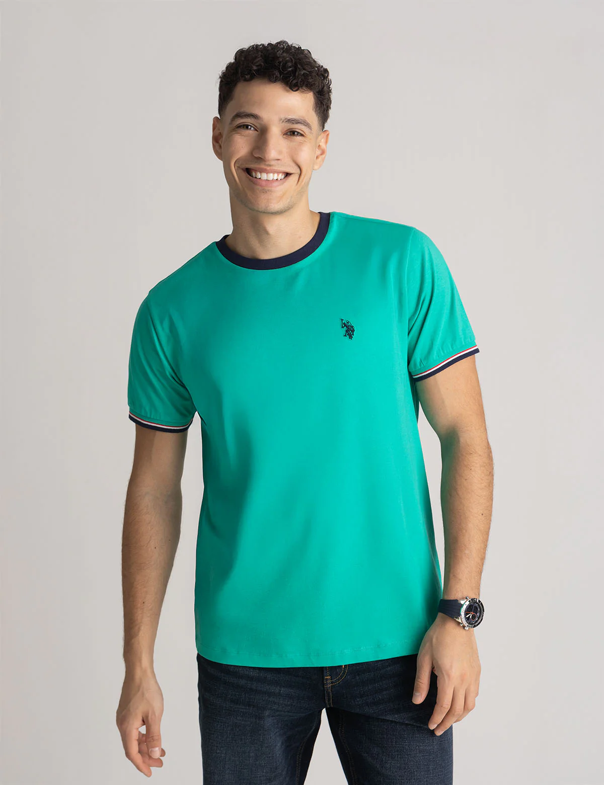 SIGNATURE STRIPE TRIM RINGER T-SHIRT - Image 6