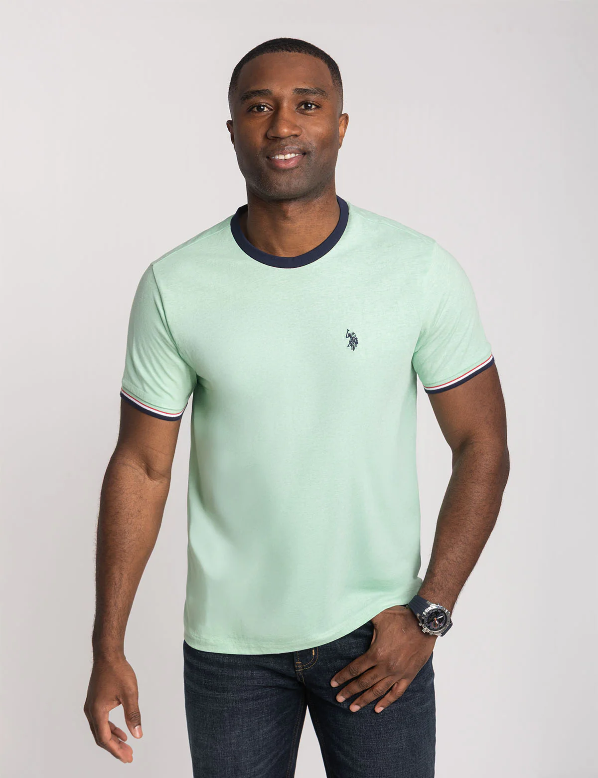 SIGNATURE STRIPE TRIM RINGER T-SHIRT - Image 10