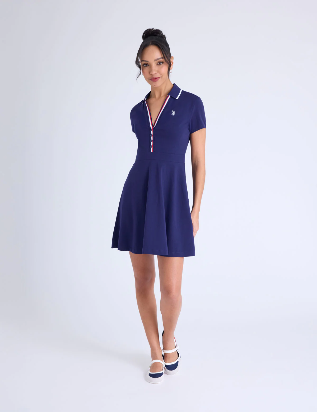 SIGNATURE STRIPE TRIM SWING POLO DRESS - Image 7