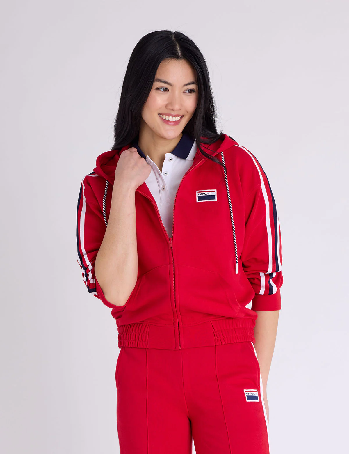 SIGNATURE STRIPE USPA SPORT ZIP HOODIE - Image 6