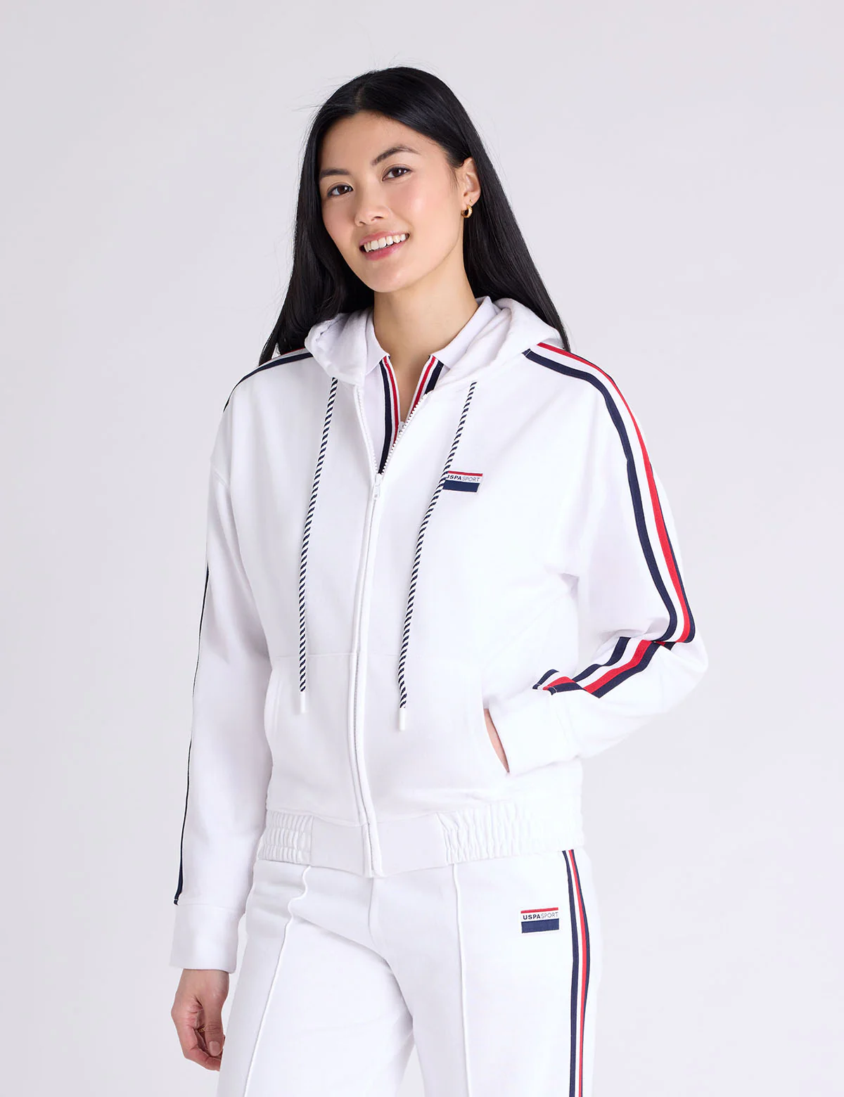 SIGNATURE STRIPE USPA SPORT ZIP HOODIE - Image 9