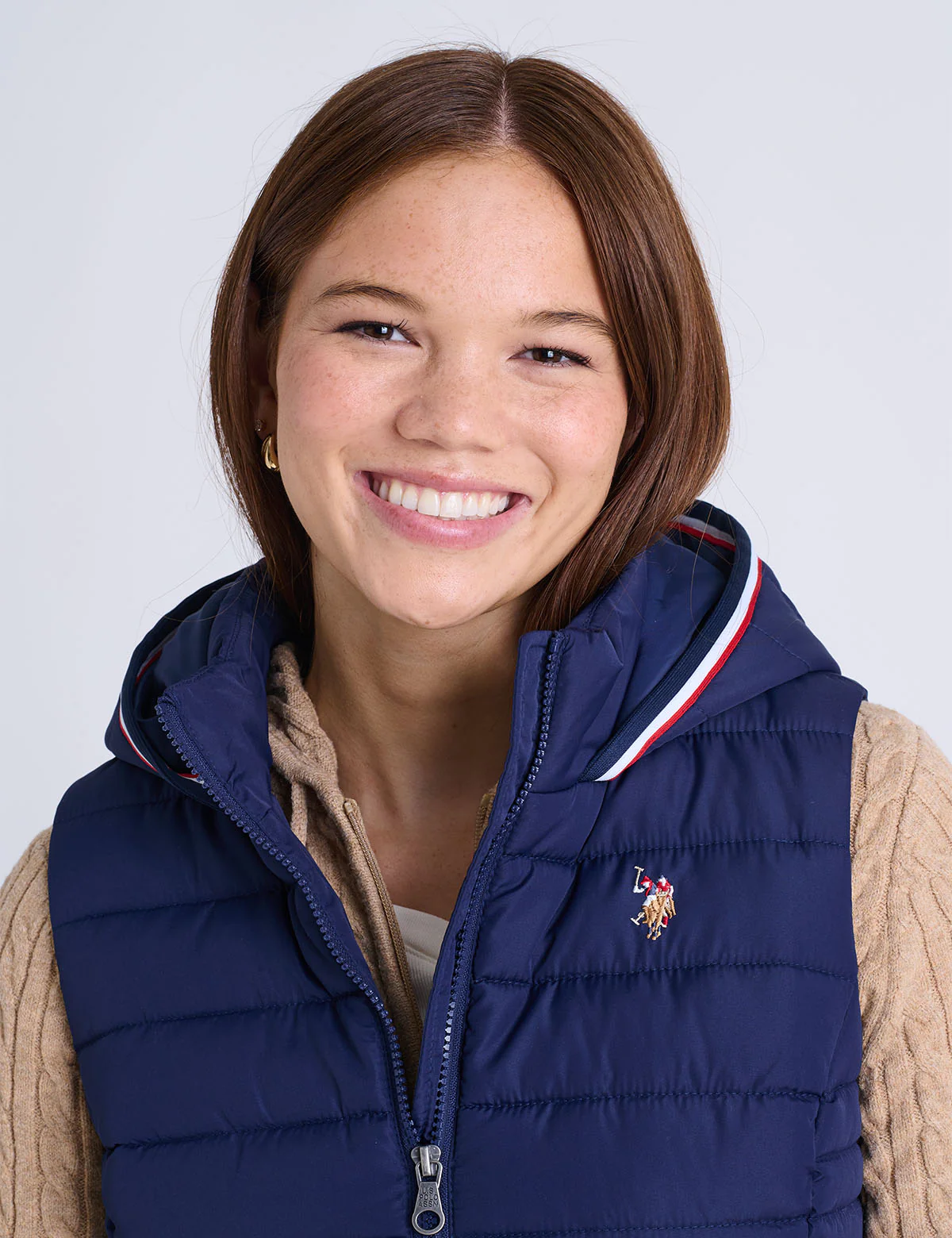 SIGNATURE STRIPE VEST WITH HOOD - Image 3