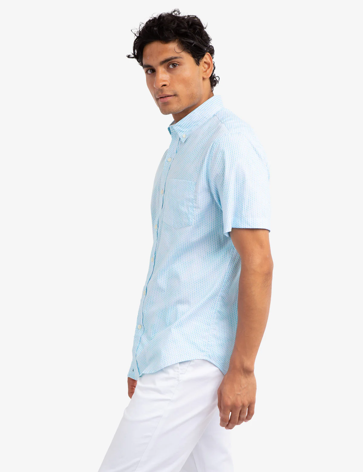 SHORT SLEEVE POPLIN PRINTED SHIRT - Image 3