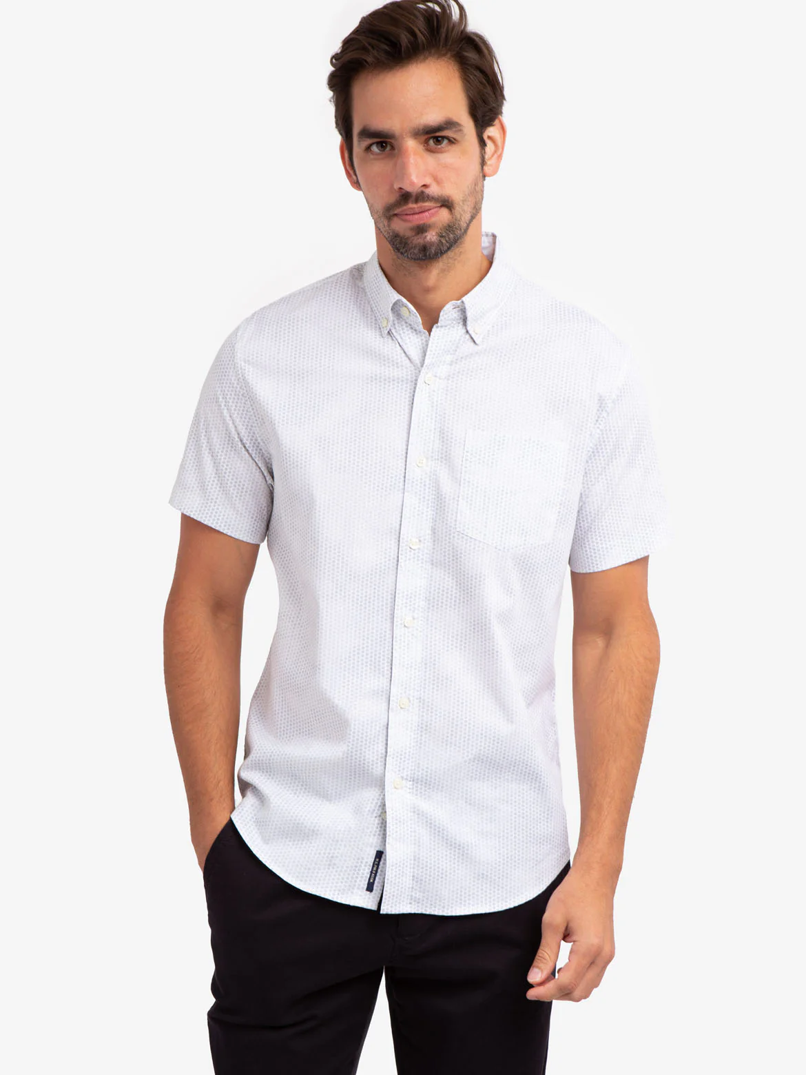 SHORT SLEEVE POPLIN PRINTED SHIRT - Image 6