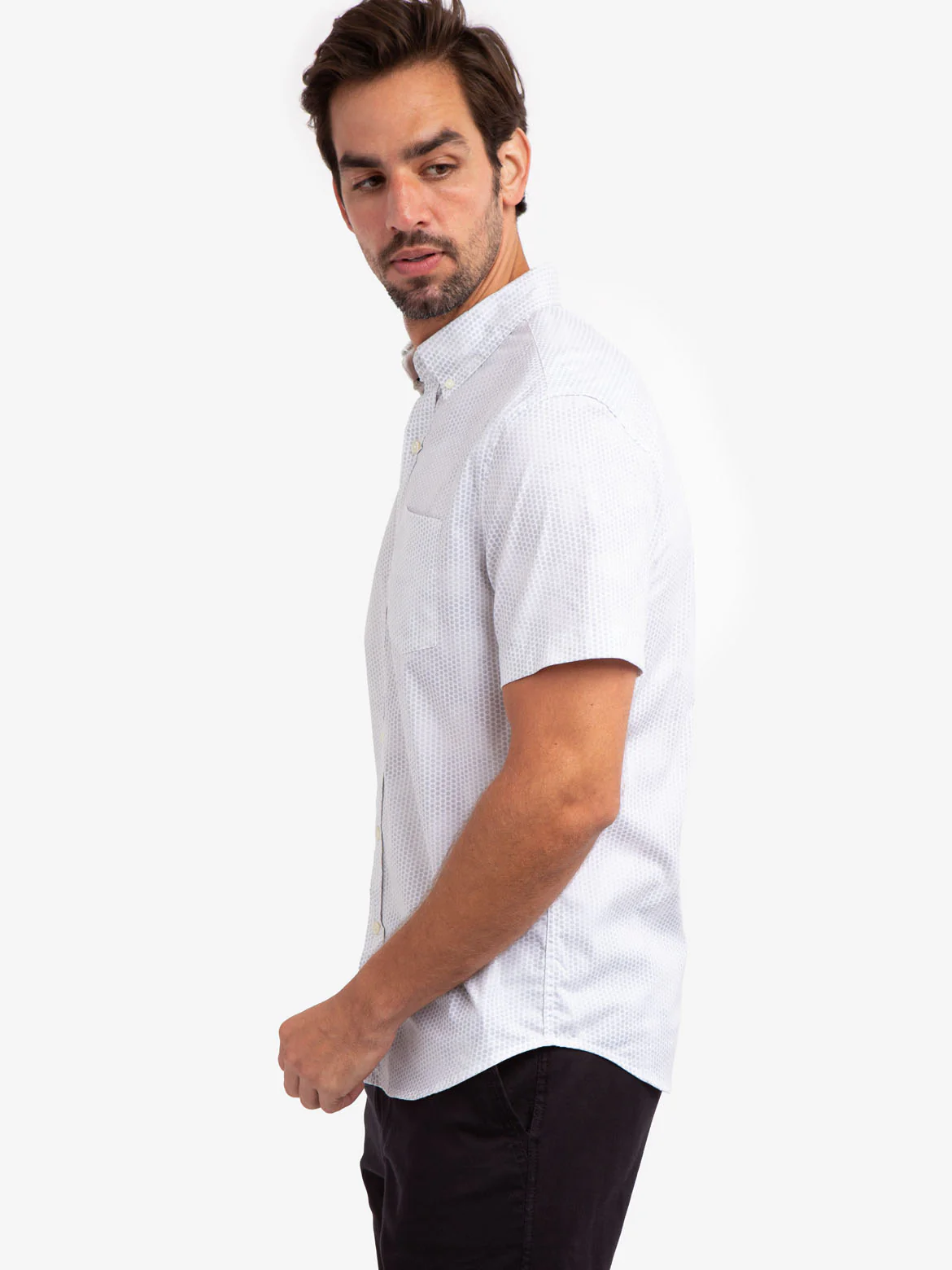 SHORT SLEEVE POPLIN PRINTED SHIRT - Image 8