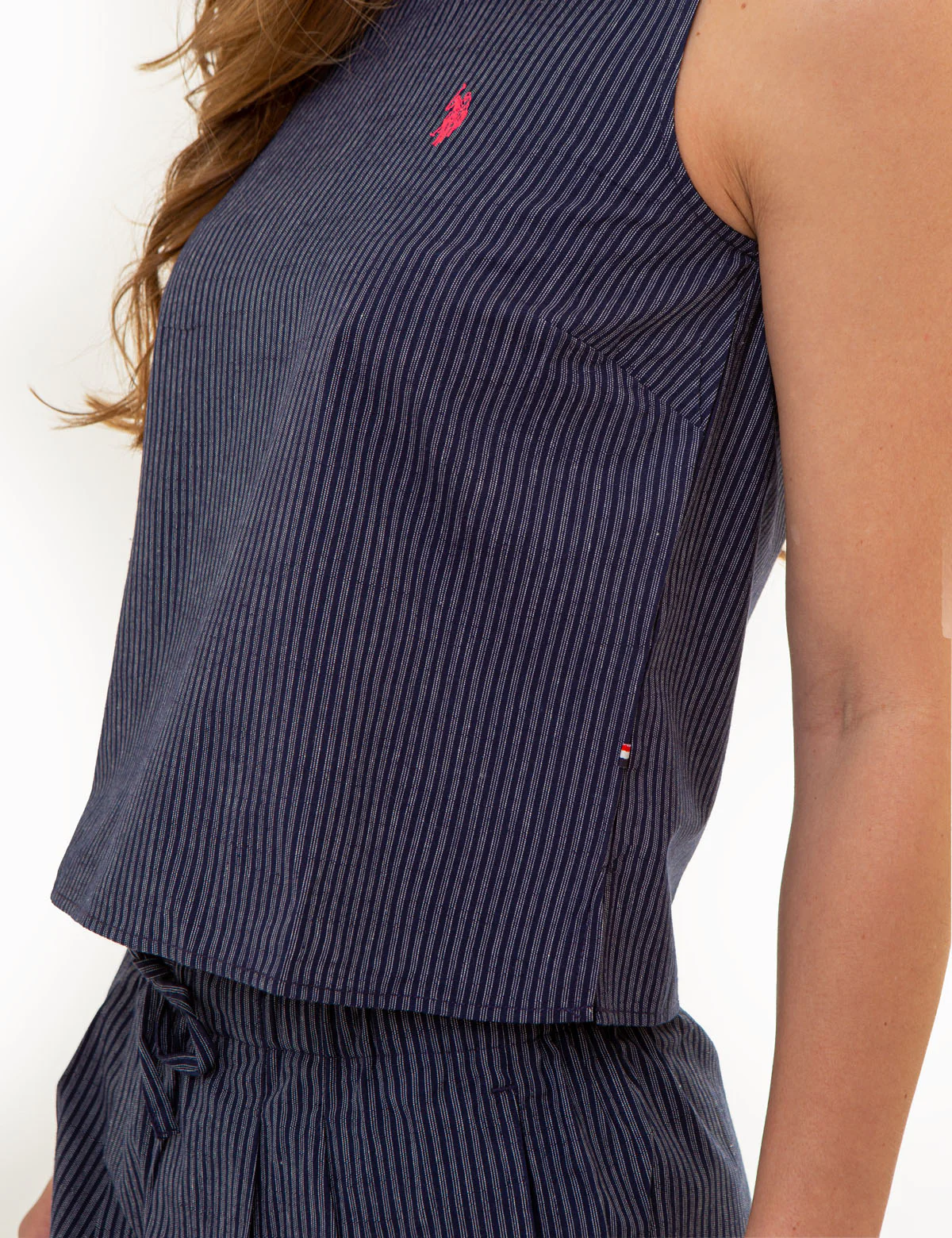 SLEEVELESS LINEN CROP TOP - Image 4