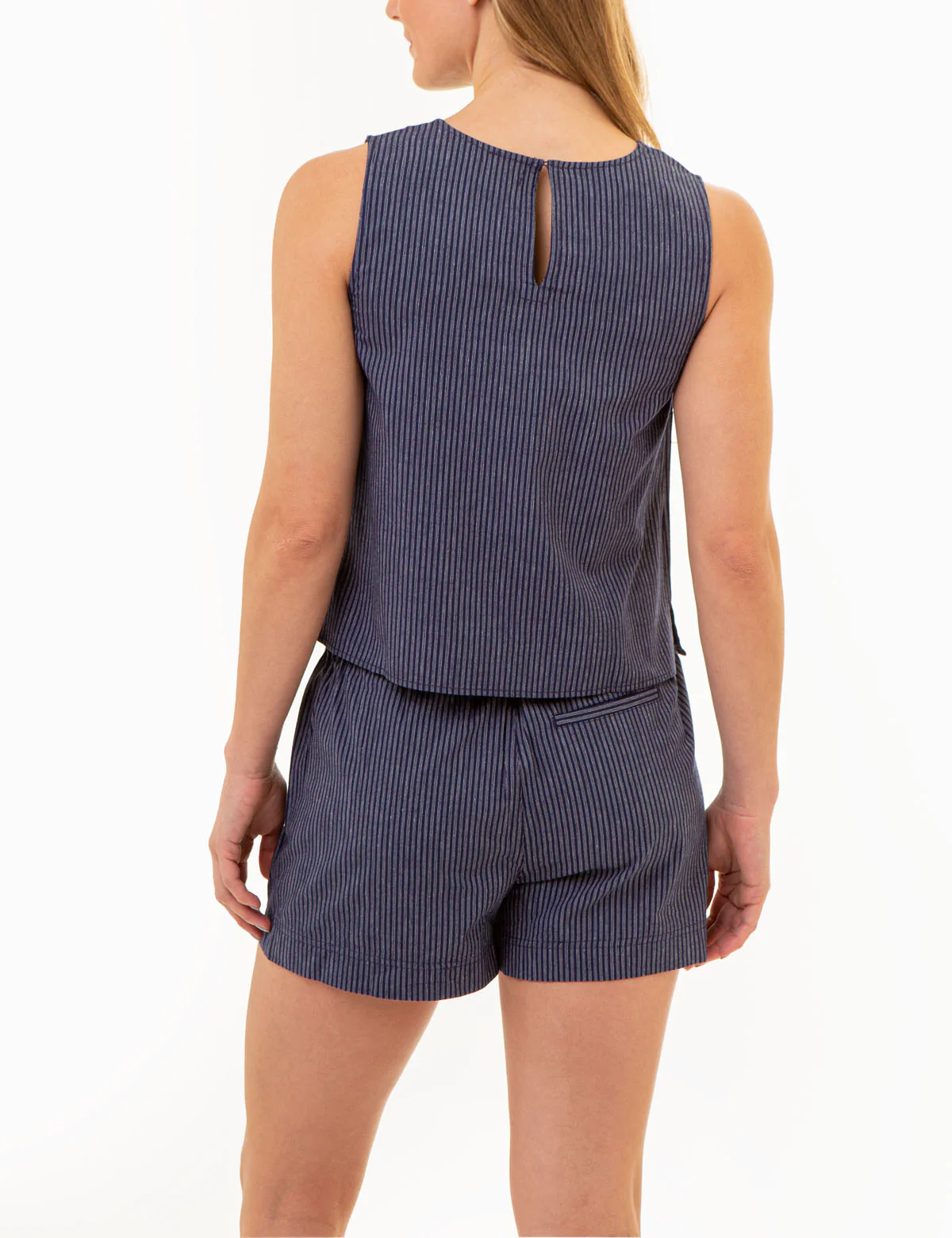 SLEEVELESS LINEN CROP TOP - Image 5