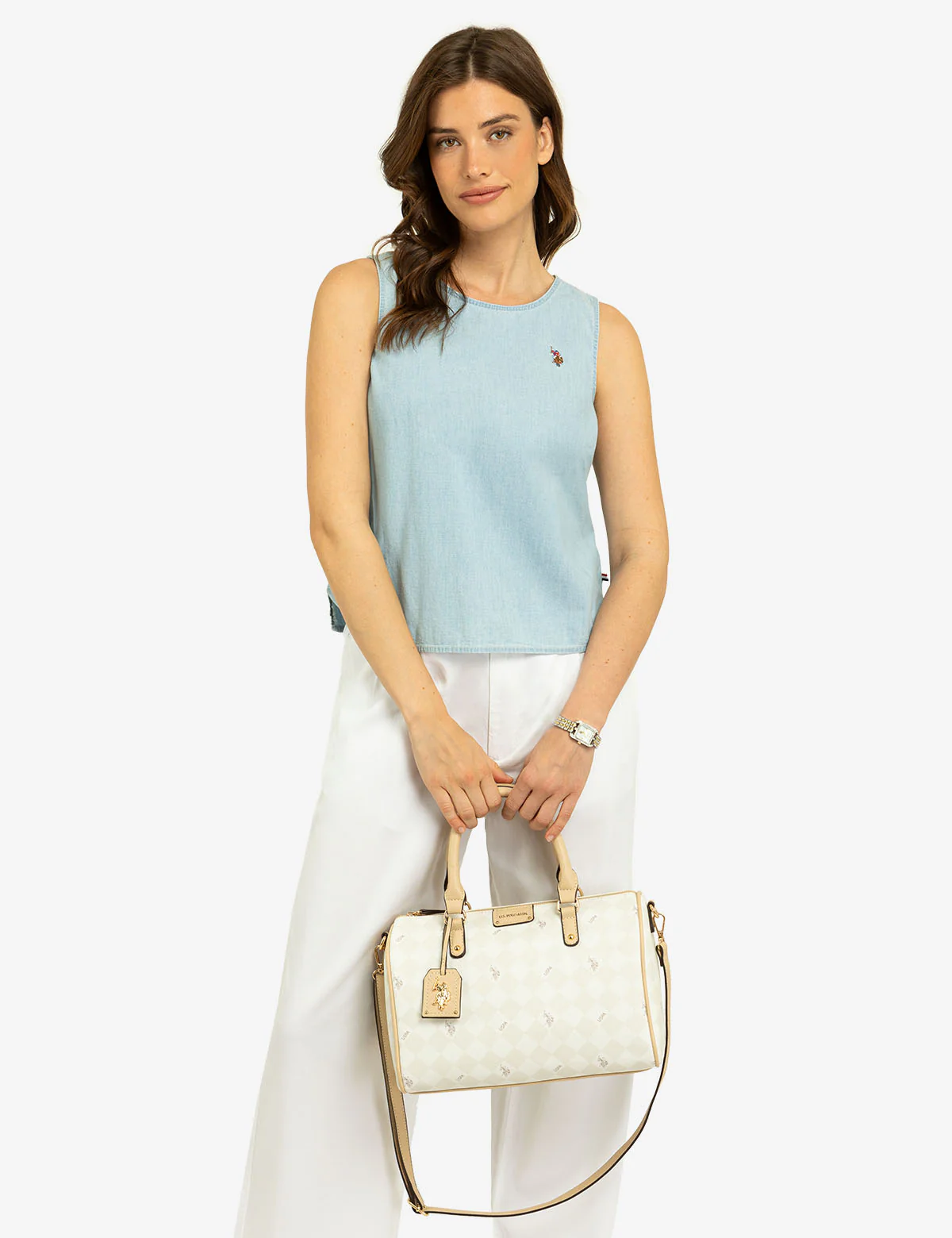 SLEEVELESS KEYHOLE BACK CROP TOP - Image 7
