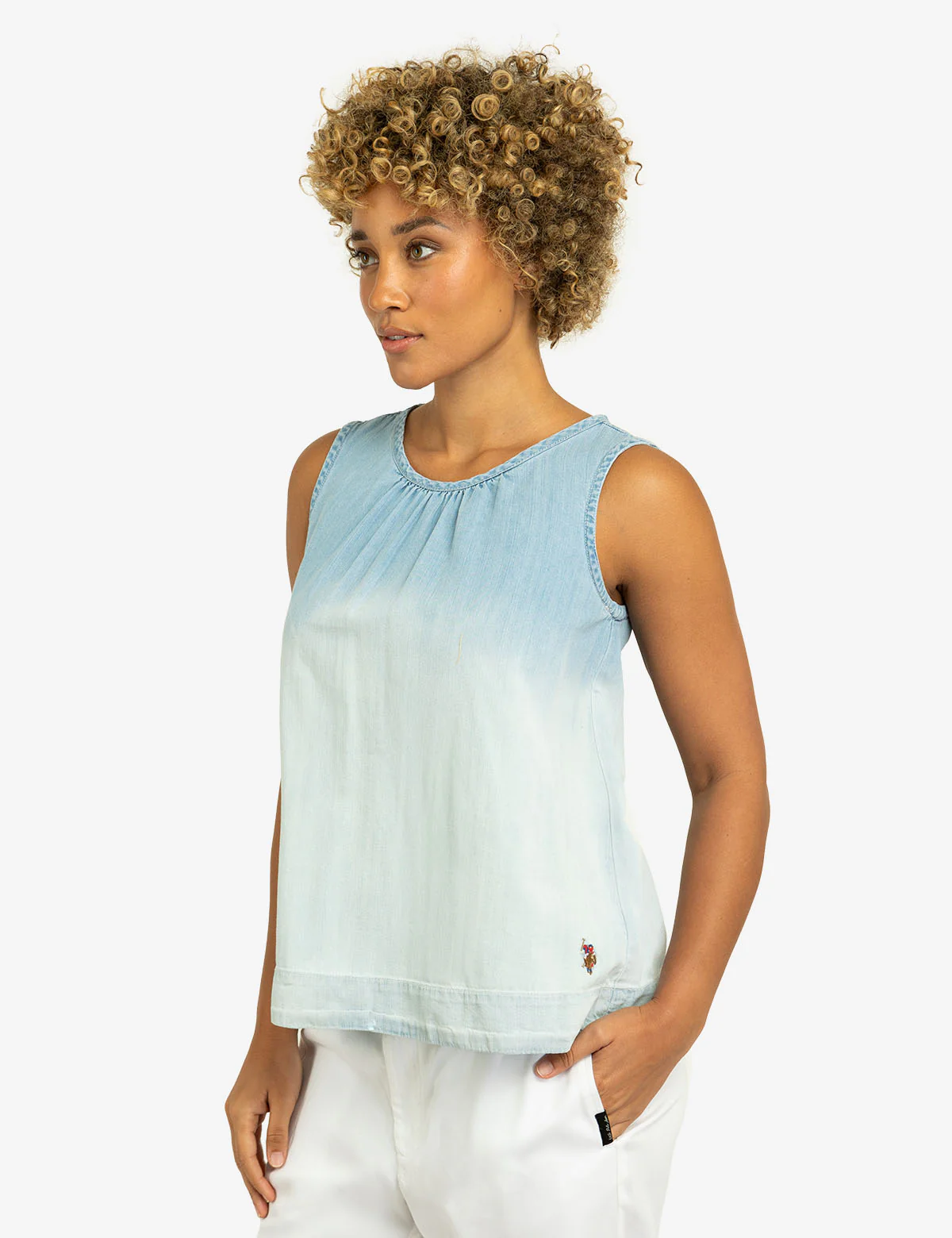 SLEEVELESS TOP WITH TIE BACK - Image 2