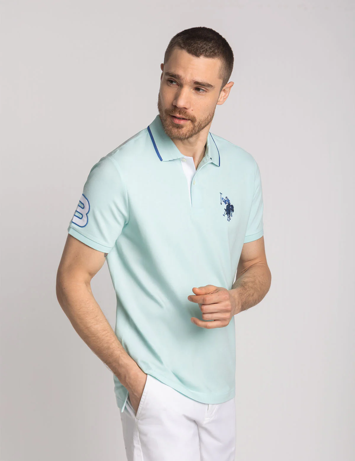 SLIM FIT BIG LOGO MULTI-TONAL POLO SHIRT - Image 14