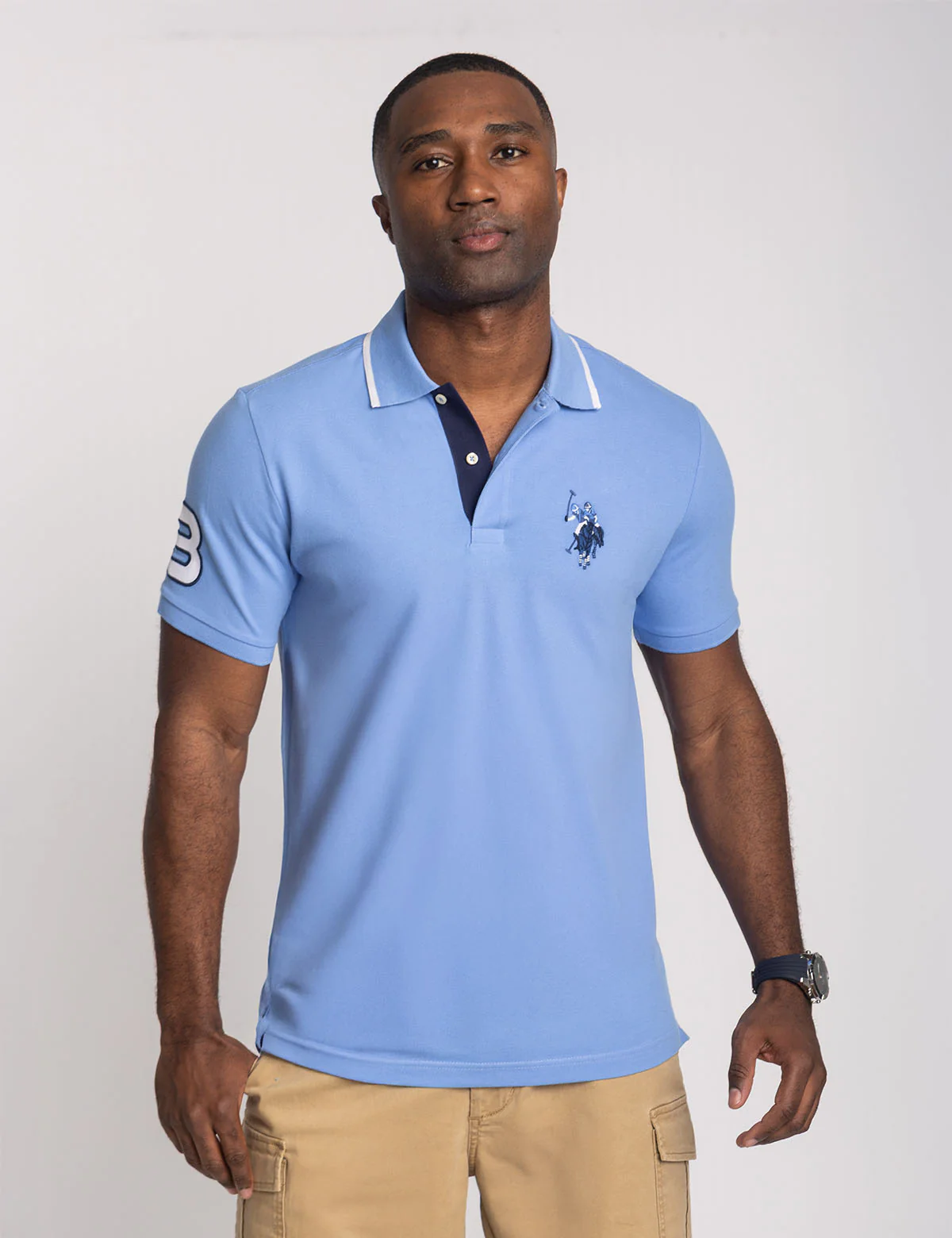 SLIM FIT BIG LOGO MULTI-TONAL POLO SHIRT - Image 16
