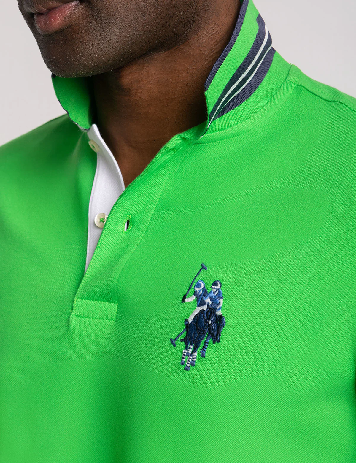 SLIM FIT BIG LOGO MULTI-TONAL POLO SHIRT - Image 2