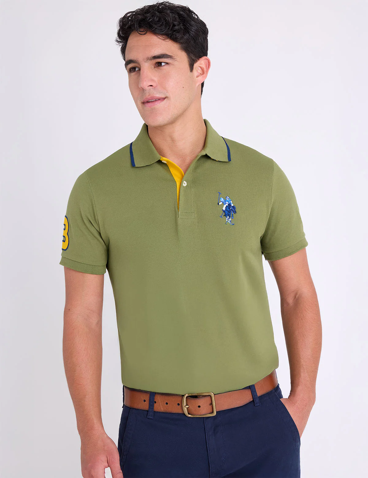 SLIM FIT BIG LOGO MULTI-TONAL POLO SHIRT - Image 12