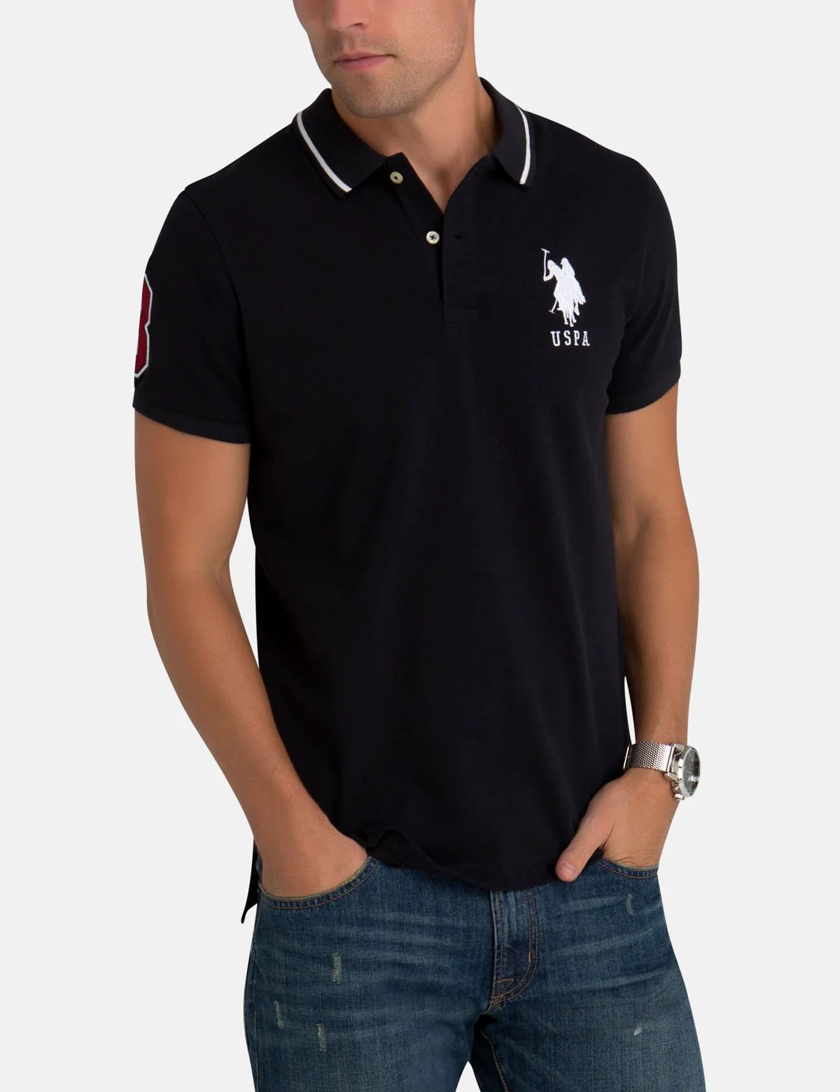 SLIM FIT BIG LOGO POLO SHIRT