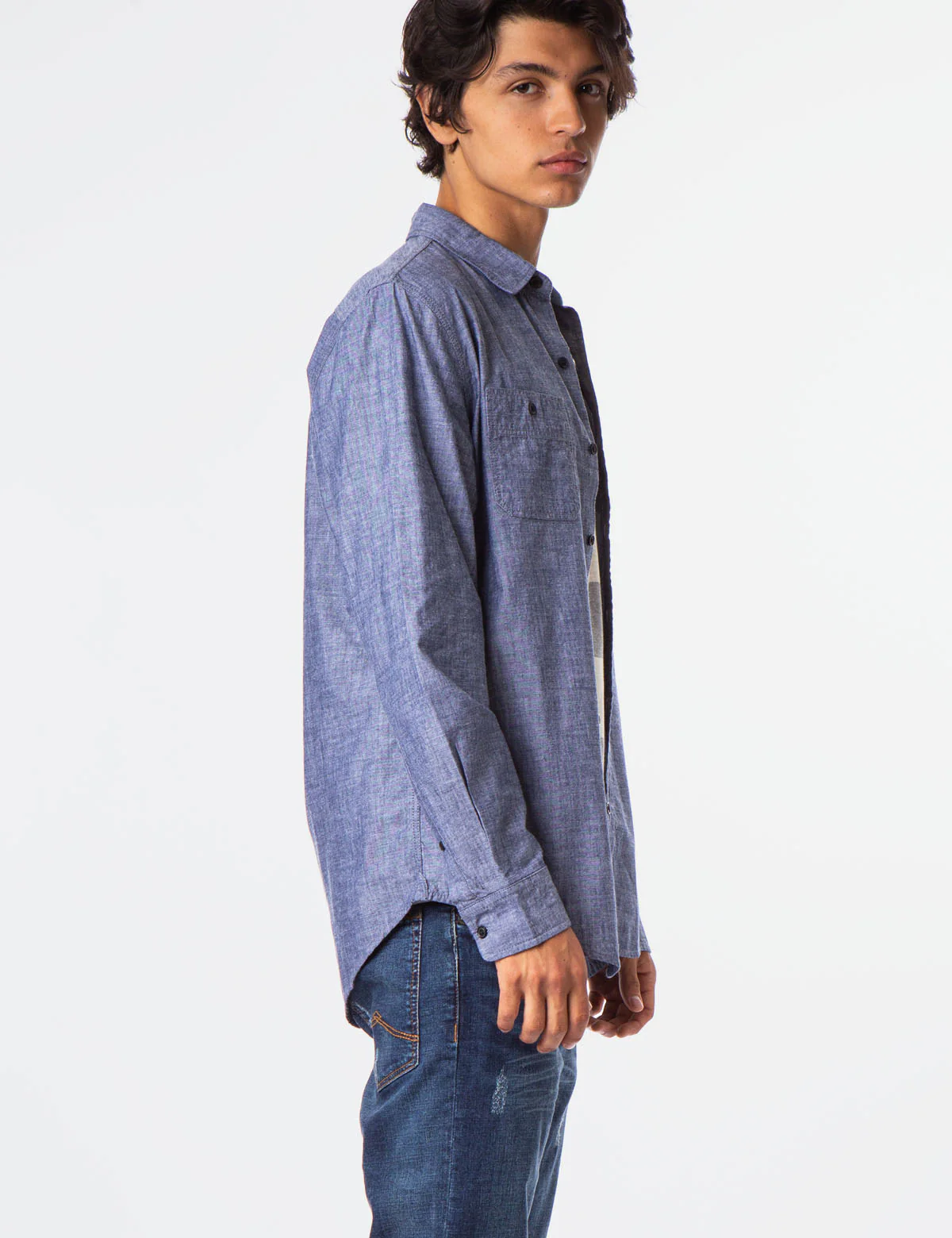 SLIM FIT CANVAS SHIRT - Image 2