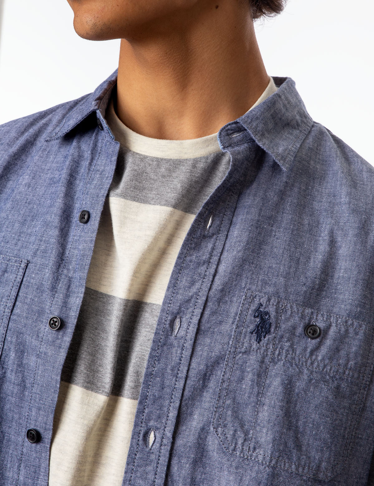 SLIM FIT CANVAS SHIRT - Image 4