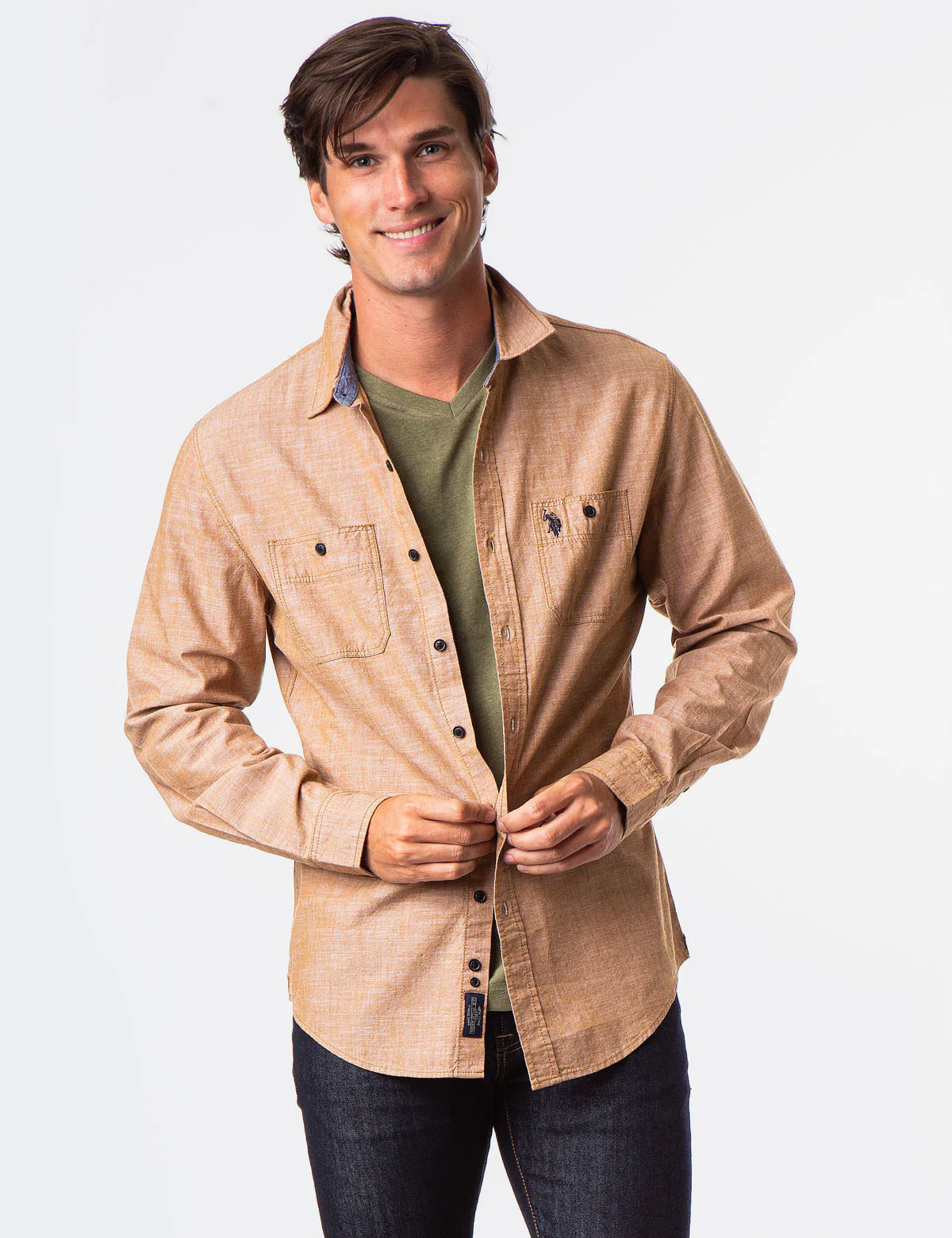 SLIM FIT CANVAS SHIRT - Image 9
