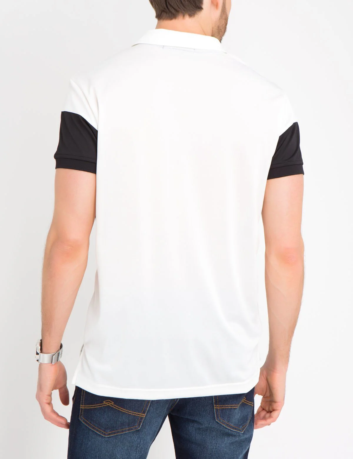 SLIM FIT PIQUE CHEVRON POLO SHIRT - Image 6