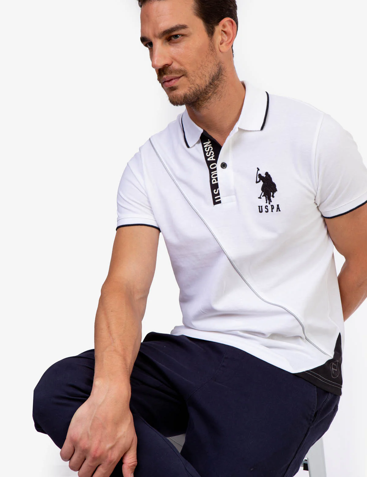 SLIM FIT COLORBLOCK PIQUE POLO SHIRT - Image 13