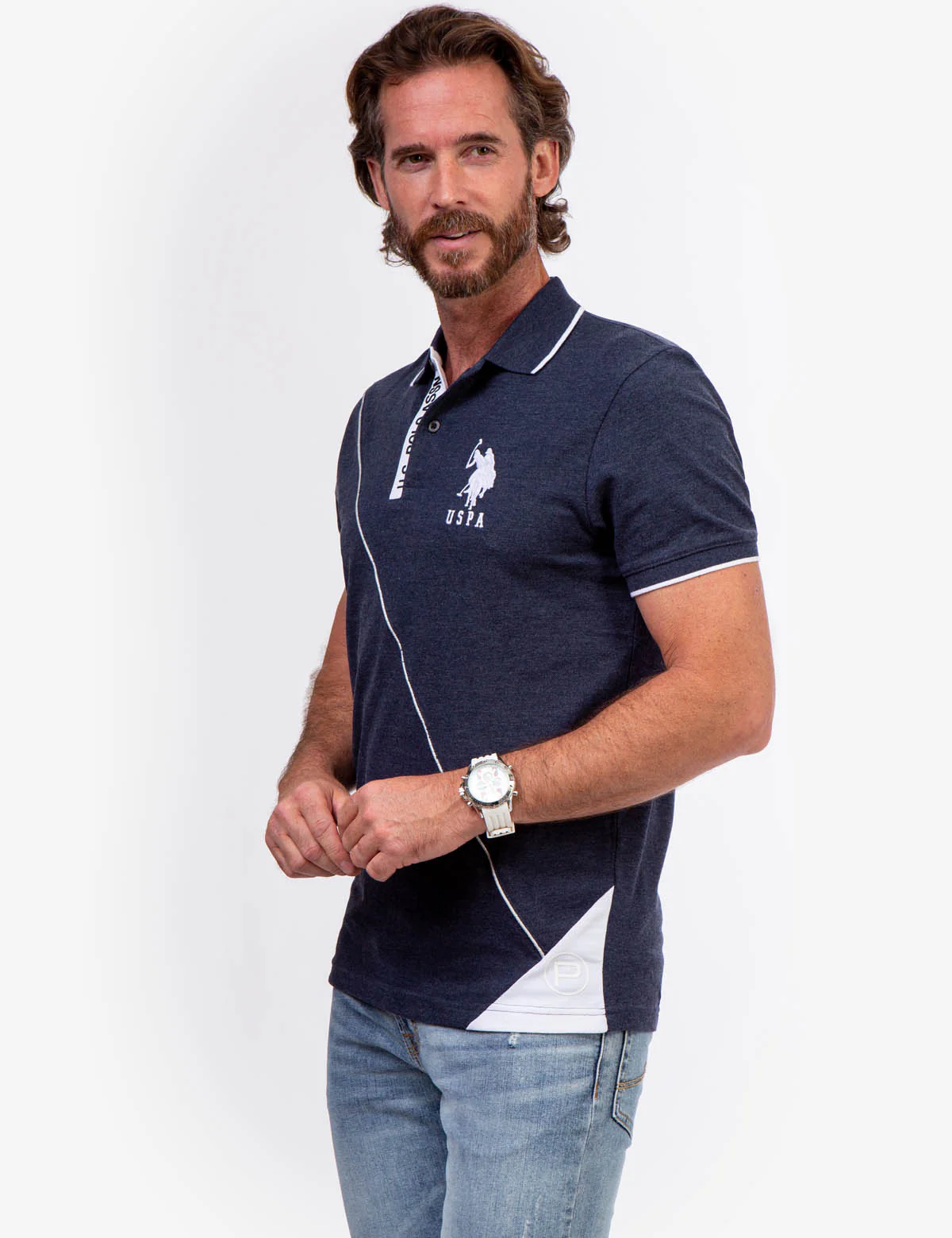 SLIM FIT COLORBLOCK PIQUE POLO SHIRT - Image 3
