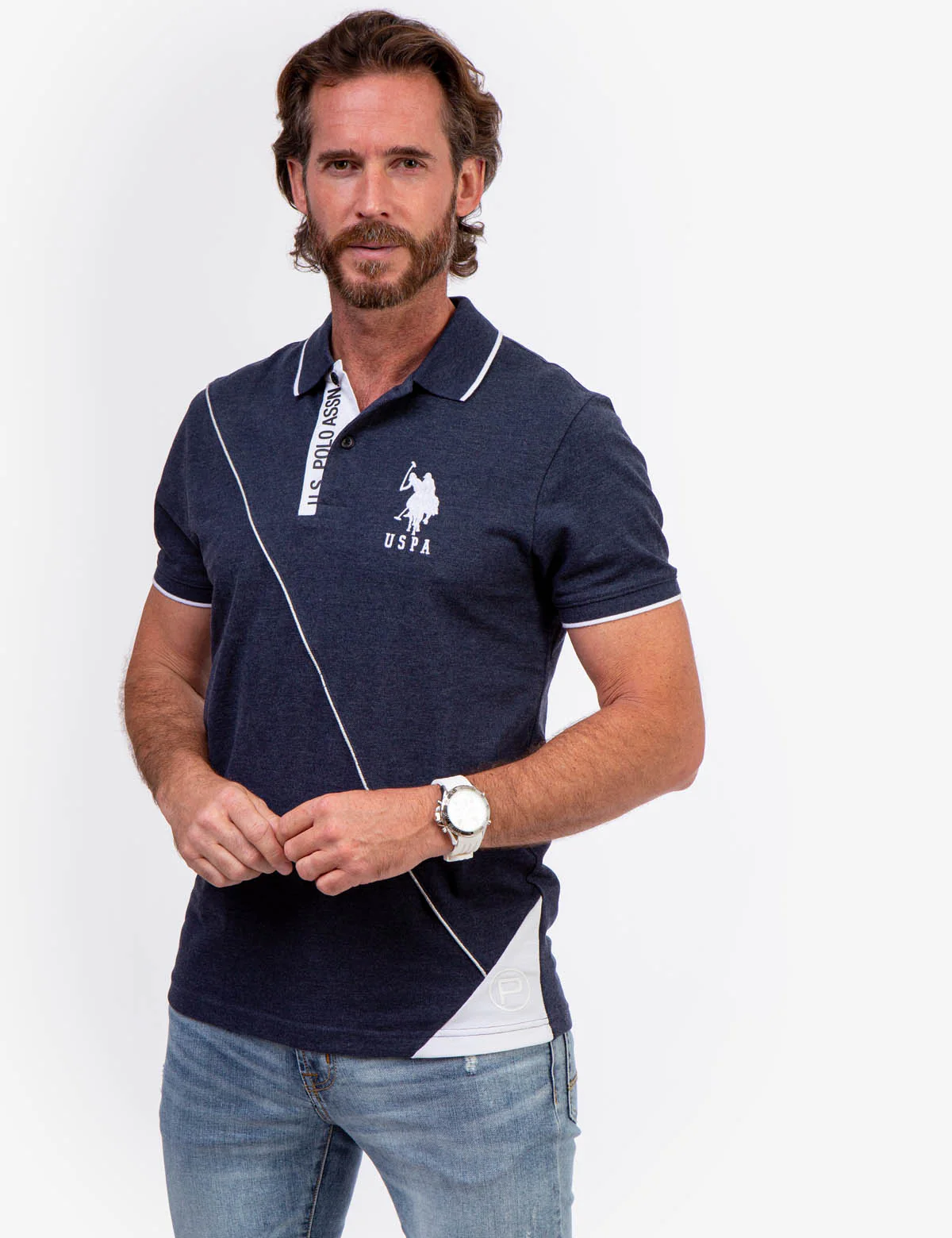 SLIM FIT COLORBLOCK PIQUE POLO SHIRT - Image 4