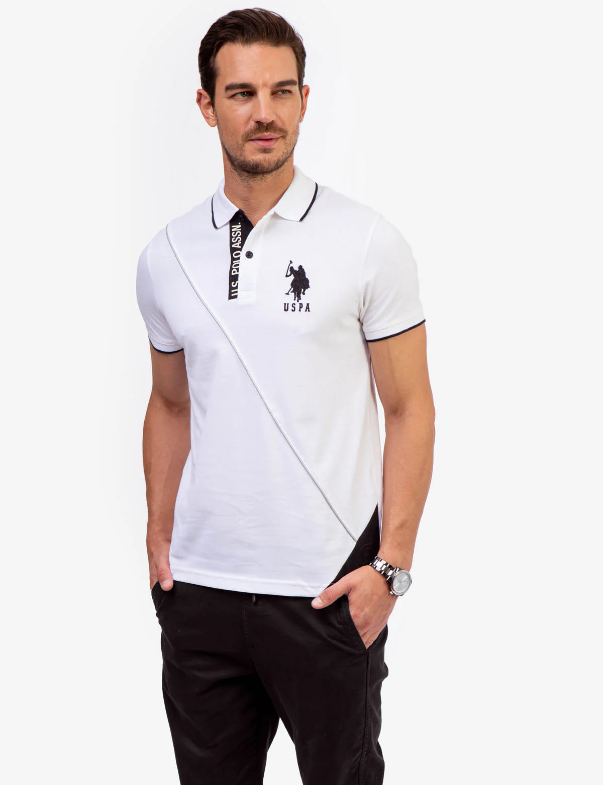 SLIM FIT COLORBLOCK PIQUE POLO SHIRT - Image 7