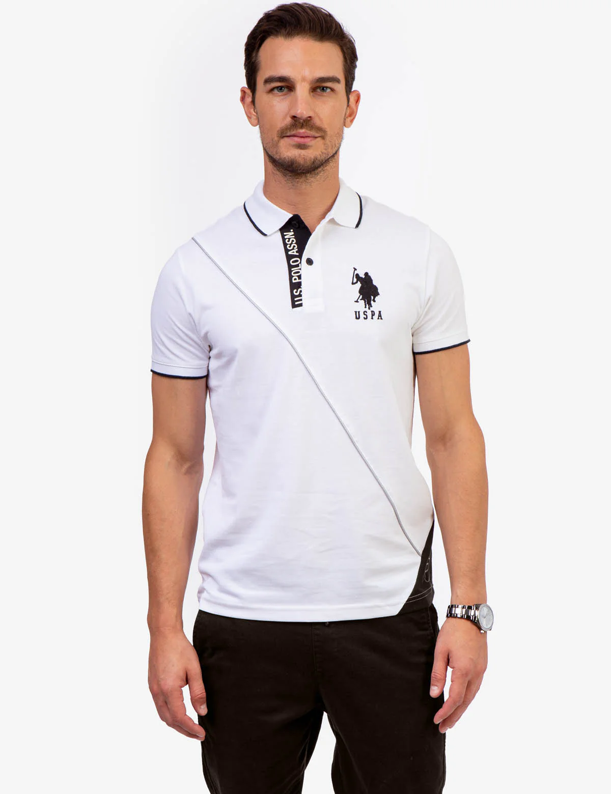 SLIM FIT COLORBLOCK PIQUE POLO SHIRT - Image 9