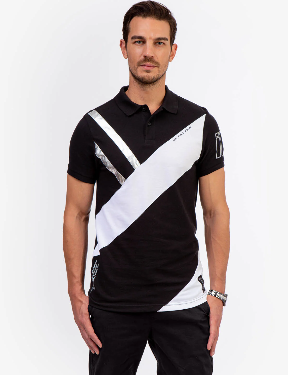 SLIM FIT COLORBLOCK PIQUE POLO SHIRT - Image 3