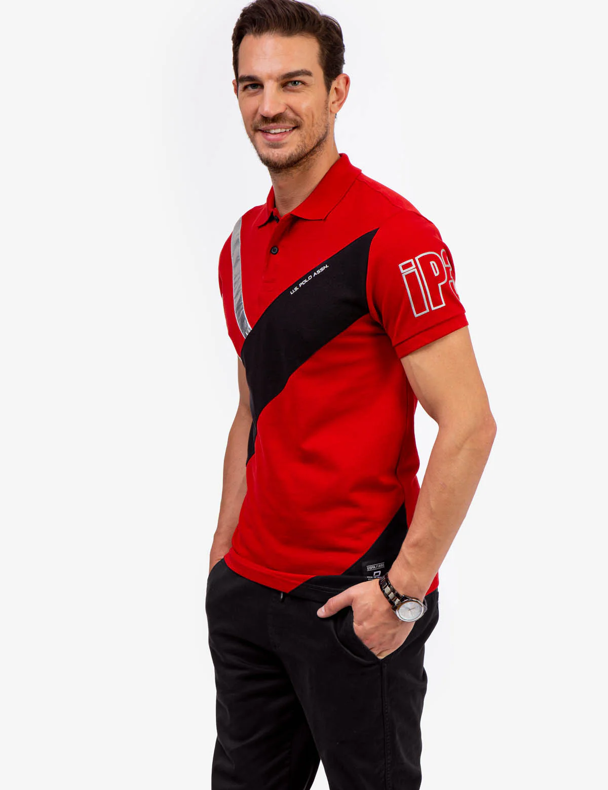 SLIM FIT COLORBLOCK PIQUE POLO SHIRT - Image 8