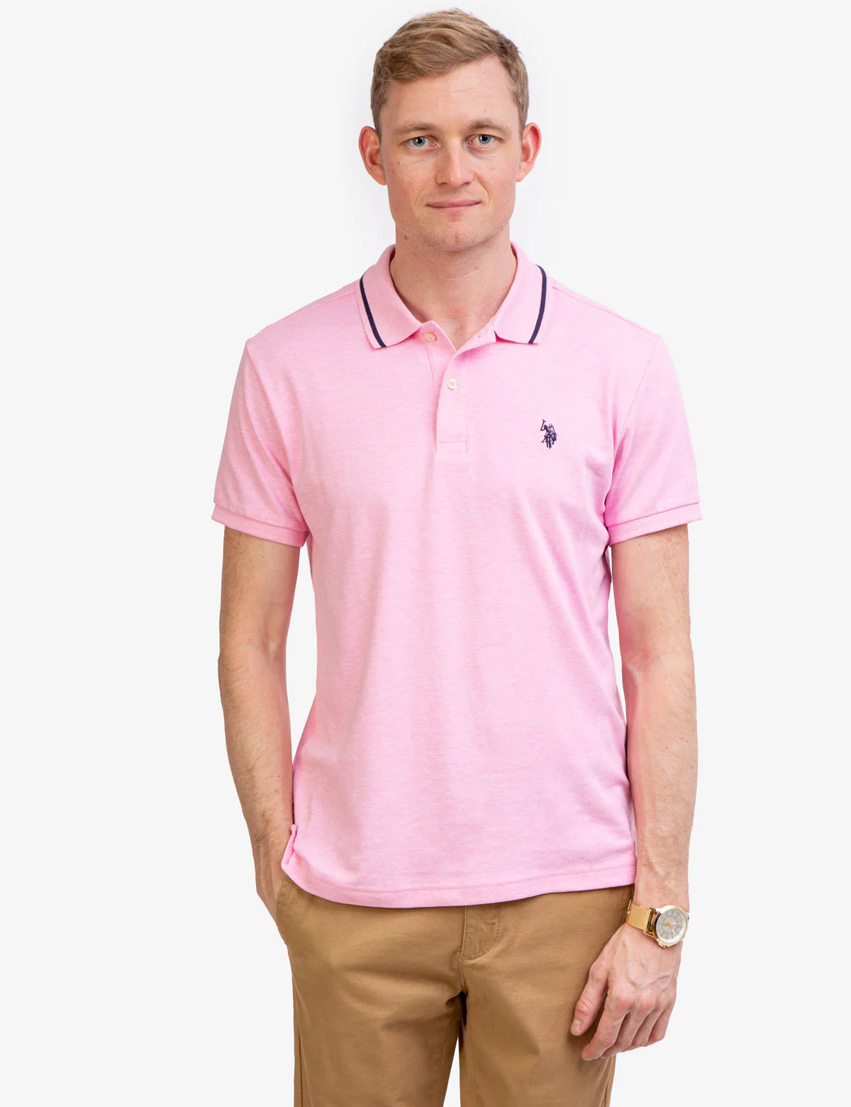 SLIM FIT INTERLOCK POLO SHIRT