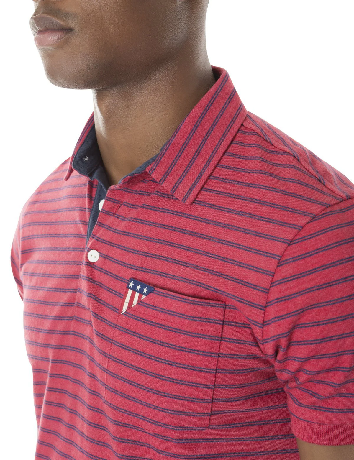 SLIM FIT JERSEY STRIPED POLO SHIRT - Image 3