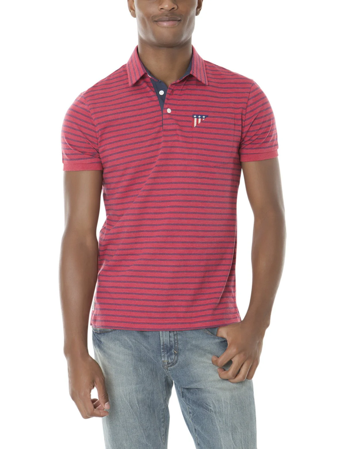 SLIM FIT JERSEY STRIPED POLO SHIRT - Image 4